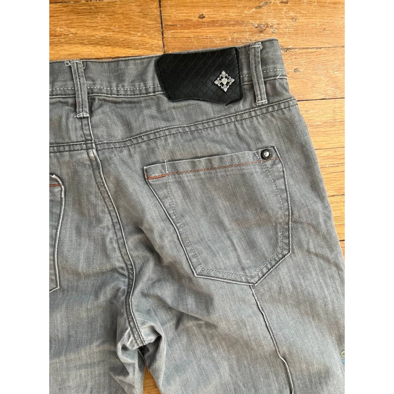 LANDLORD Laundered Finish Men Pants Denim Jeans Grey Size 32 A000860 Size US 32 / EU 48 - 7 Thumbnail