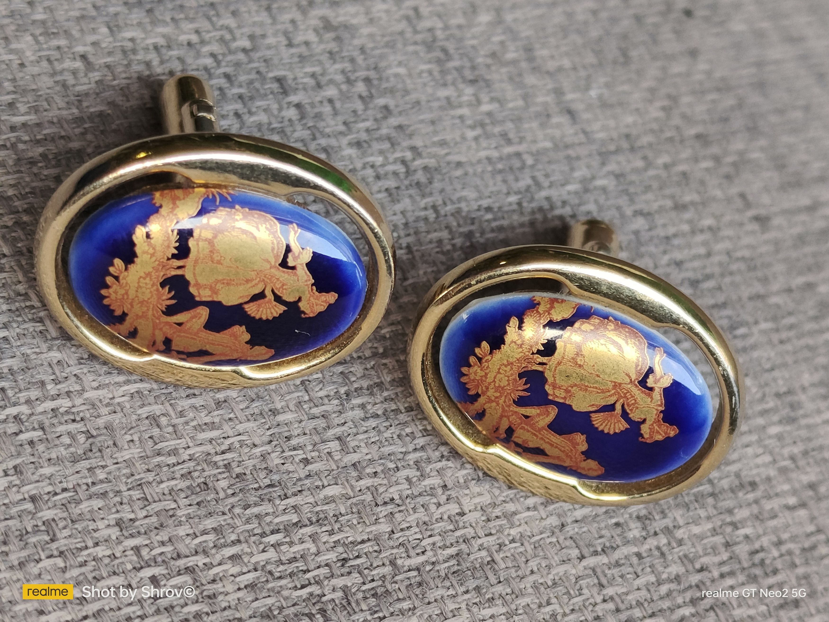 Vintage LIMOGES CASTEL CUFFLINKS MEN JEWELRY Size ONE SIZE - 1 Thumbnail
