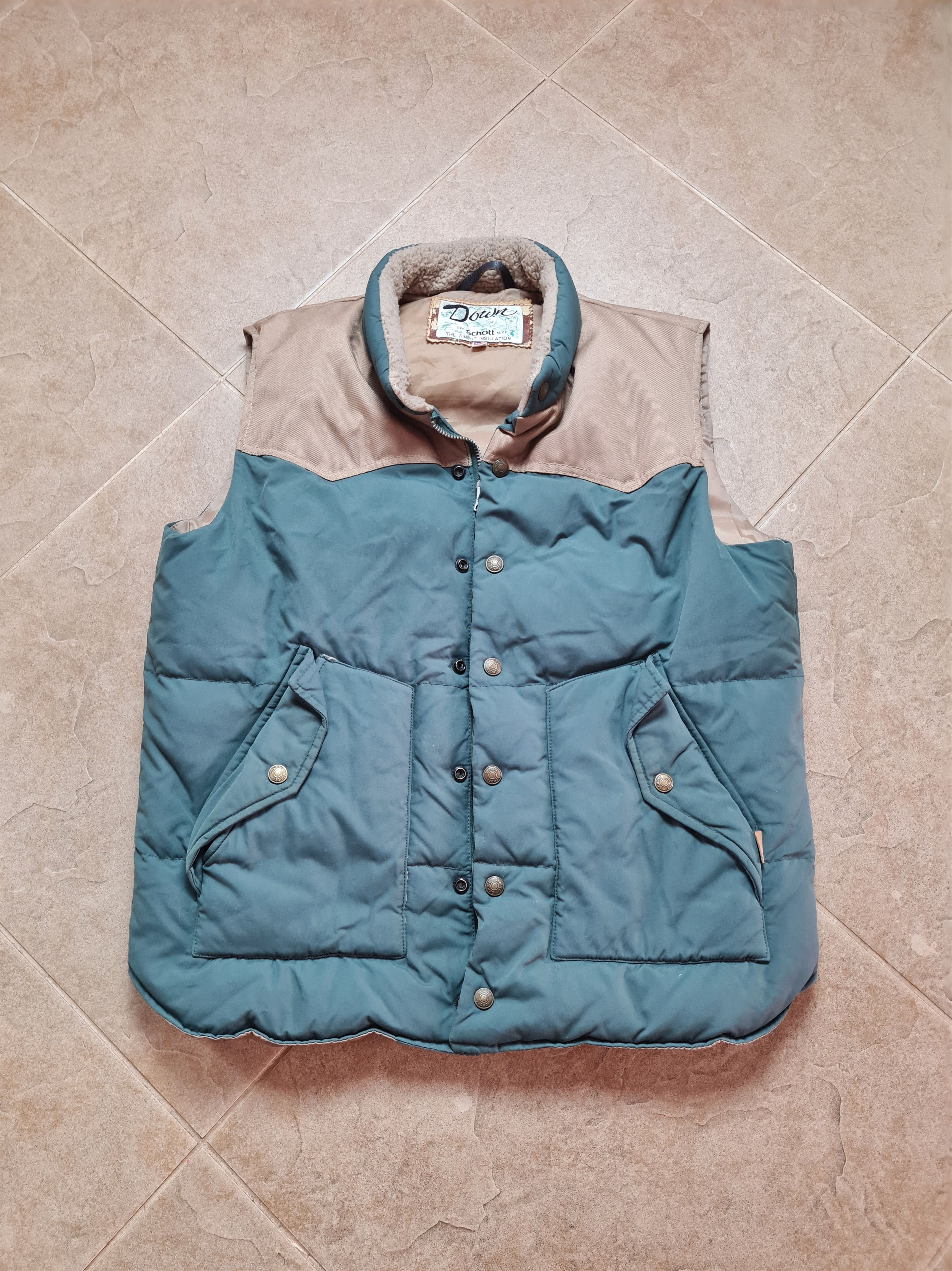 Schott VINTAGE US SCHOTT 126 GOOSE DOWN TAN DOWN VEST JACKET SIZE M Size US M / EU 48-50 / 2 - 7 Thumbnail