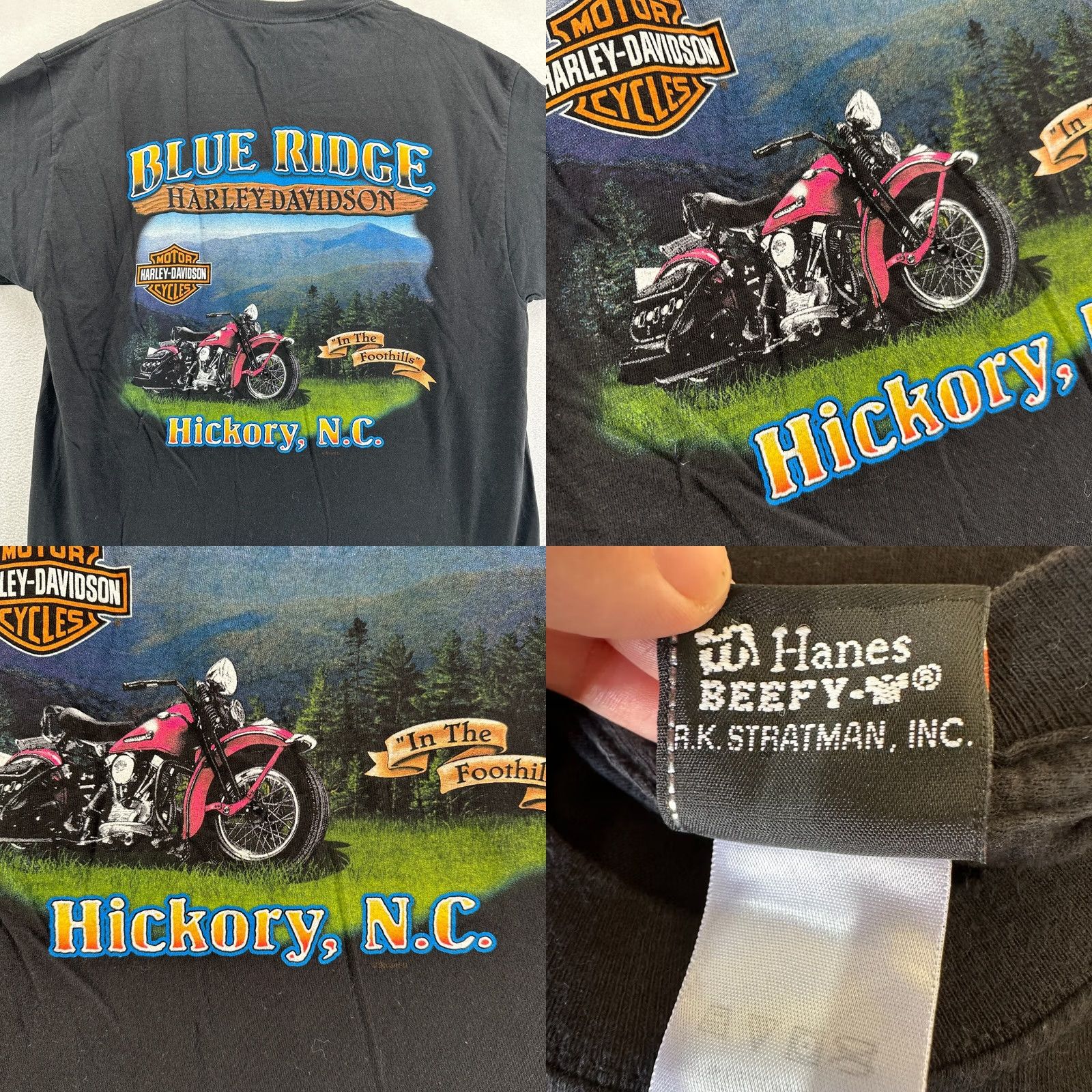 Harley Davidson Harley-Davidson T-Shirt Black Mens Large Crew Neck Pullover Shirt Cotton Short Sleeve Motorcycle Easy Care Regular Fit Regular USA Vintage: No Size US L / EU 52-54 / 3 - 8 Thumbnail