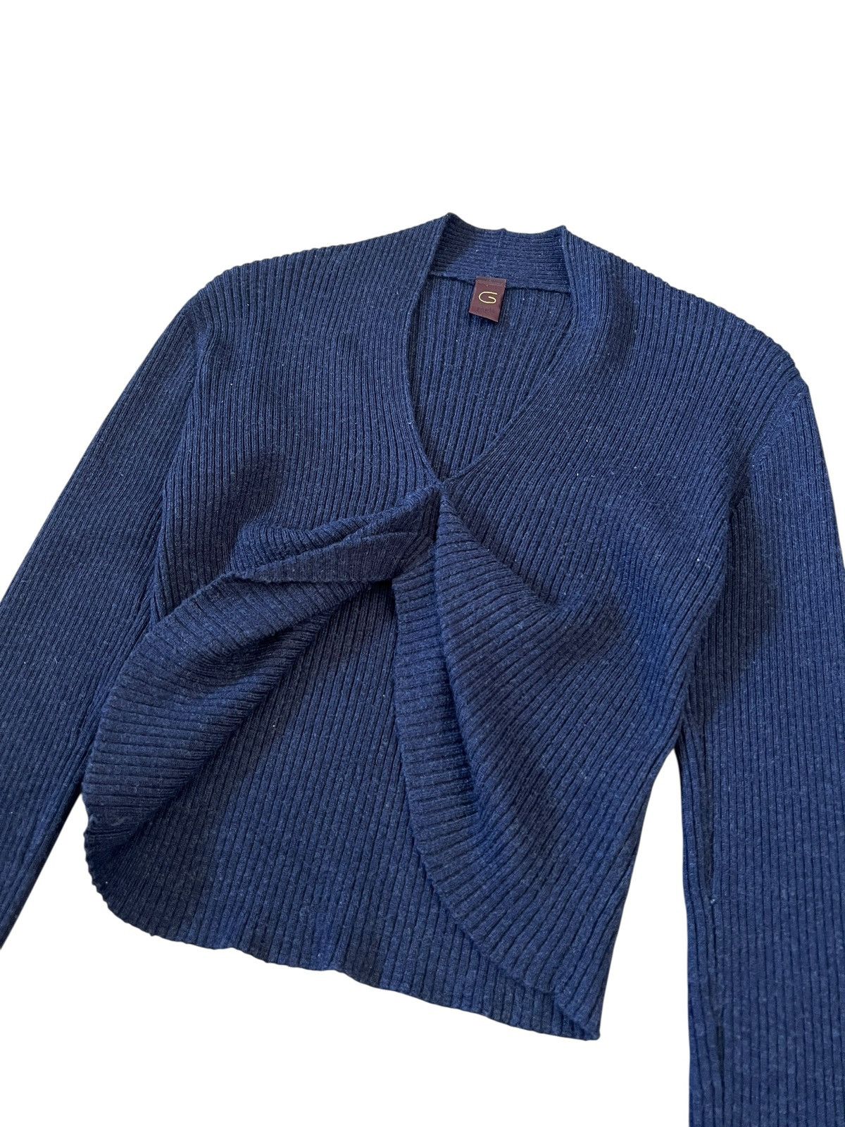 Romeo Gigli Vintage Romeo Gigli Cropped Ribbed Knit Sweater Size M / US 6-8 / IT 42-44 - 8 Thumbnail