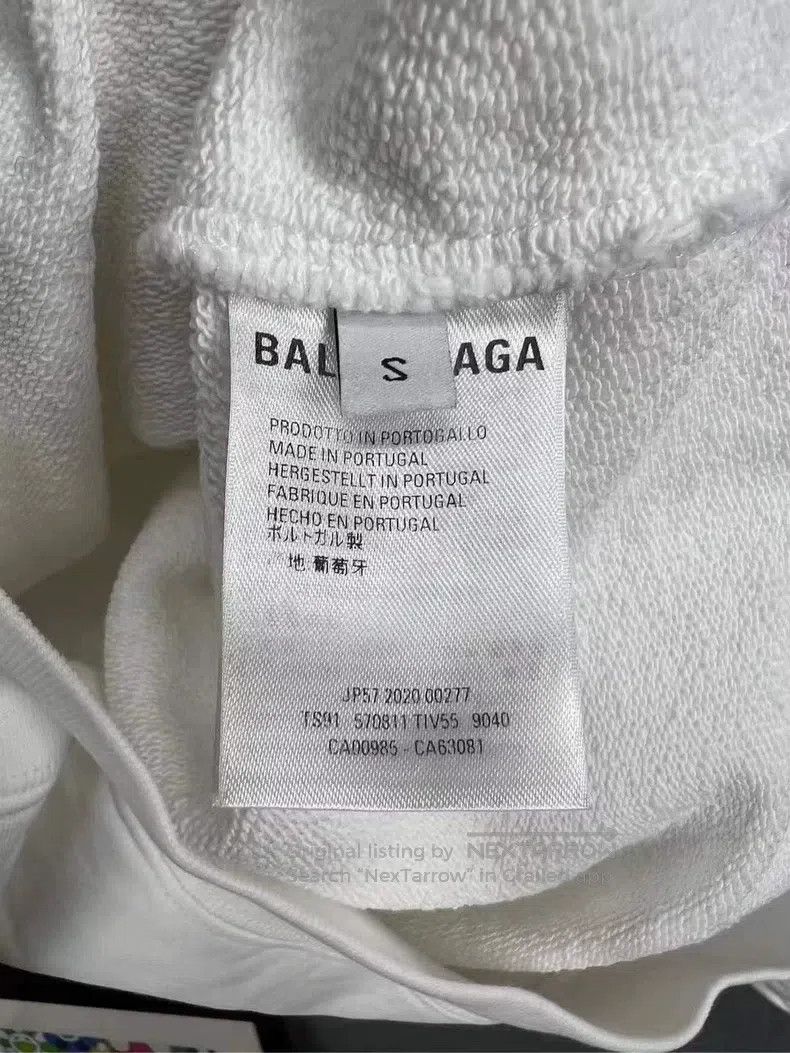 Balenciaga Balenciaga White Letter Logo Hoodie Size US S / EU 44-46 / 1 - 5 Thumbnail
