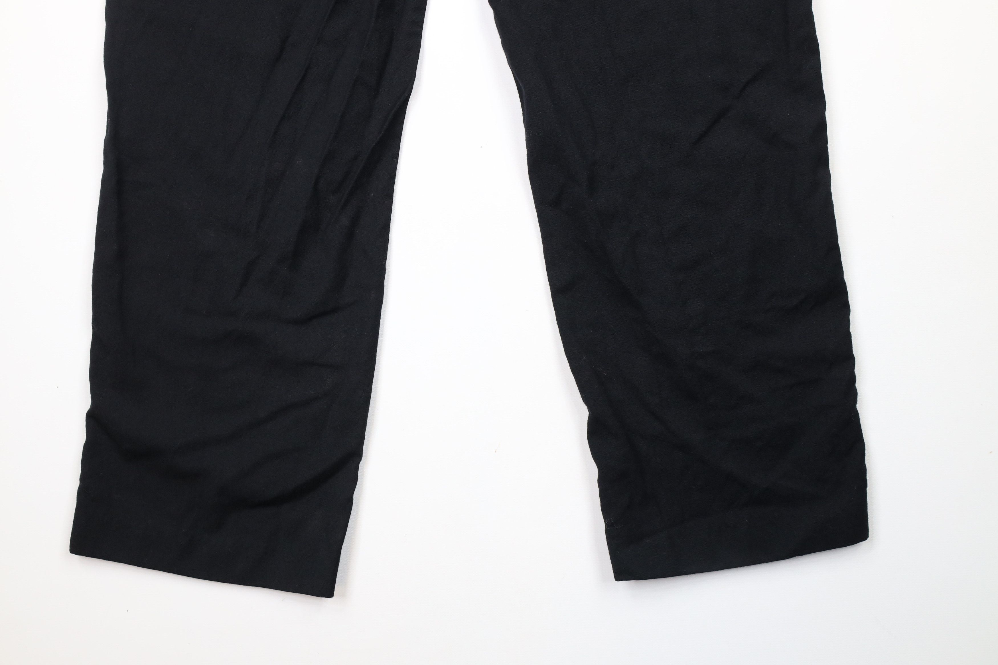 Lands' End × Vintage Vintage 90s Lands End Wide Leg Wool Chino Pants Black USA Size US 34 / EU 50 - 13 Thumbnail