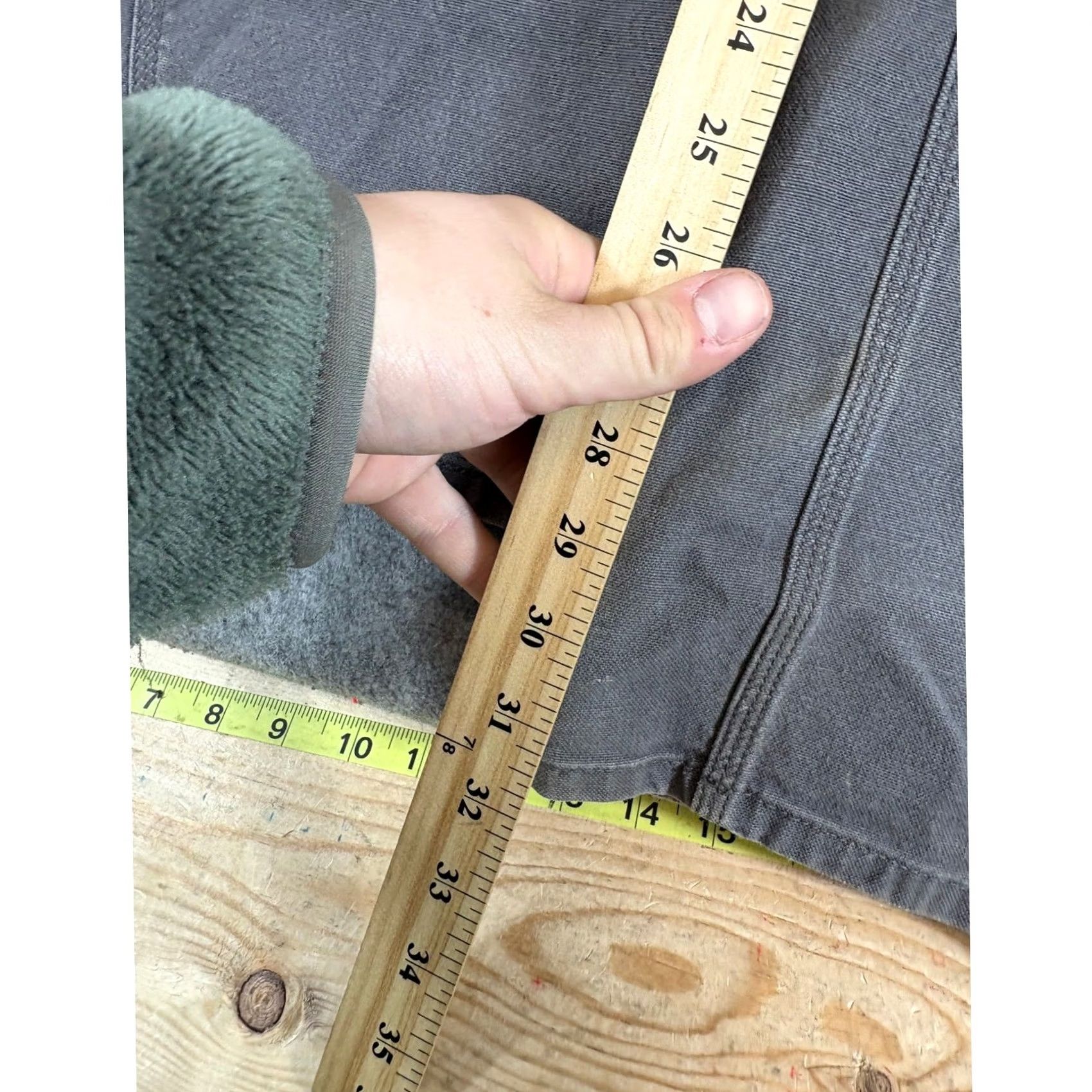 Carhartt VINTAGE Carhartt Relaxed Carpenter Pants Mens 33x34 Gray Baggy Thermal Workwear Outdoor Mens Size US 33 - 7 Thumbnail