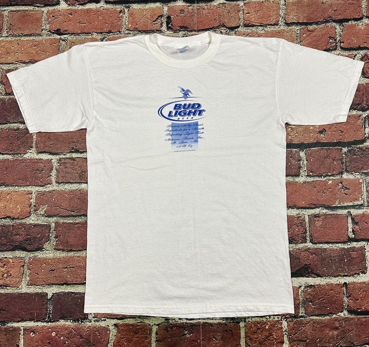 Budweiser Vintage BUD LIGHT Beer Promo T Shirt 2005 Y2K Anheuser Busch Size US L / EU 52-54 / 3 - 1 Thumbnail