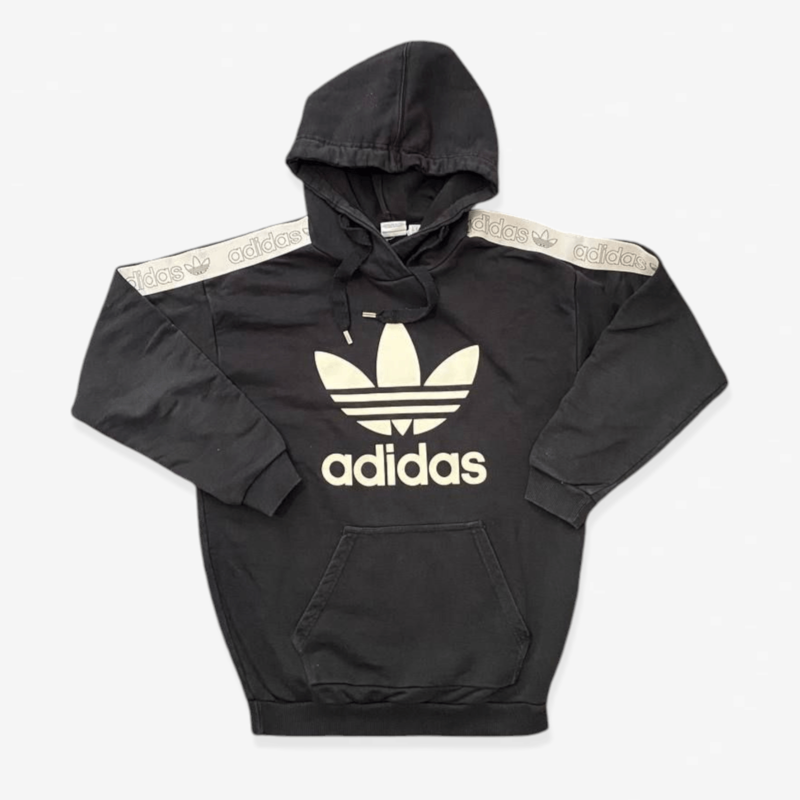 Adidas Adidas Big Logo Black Hoodie Sweater Pullover Size US M / EU 48-50 / 2 - 2 Thumbnail