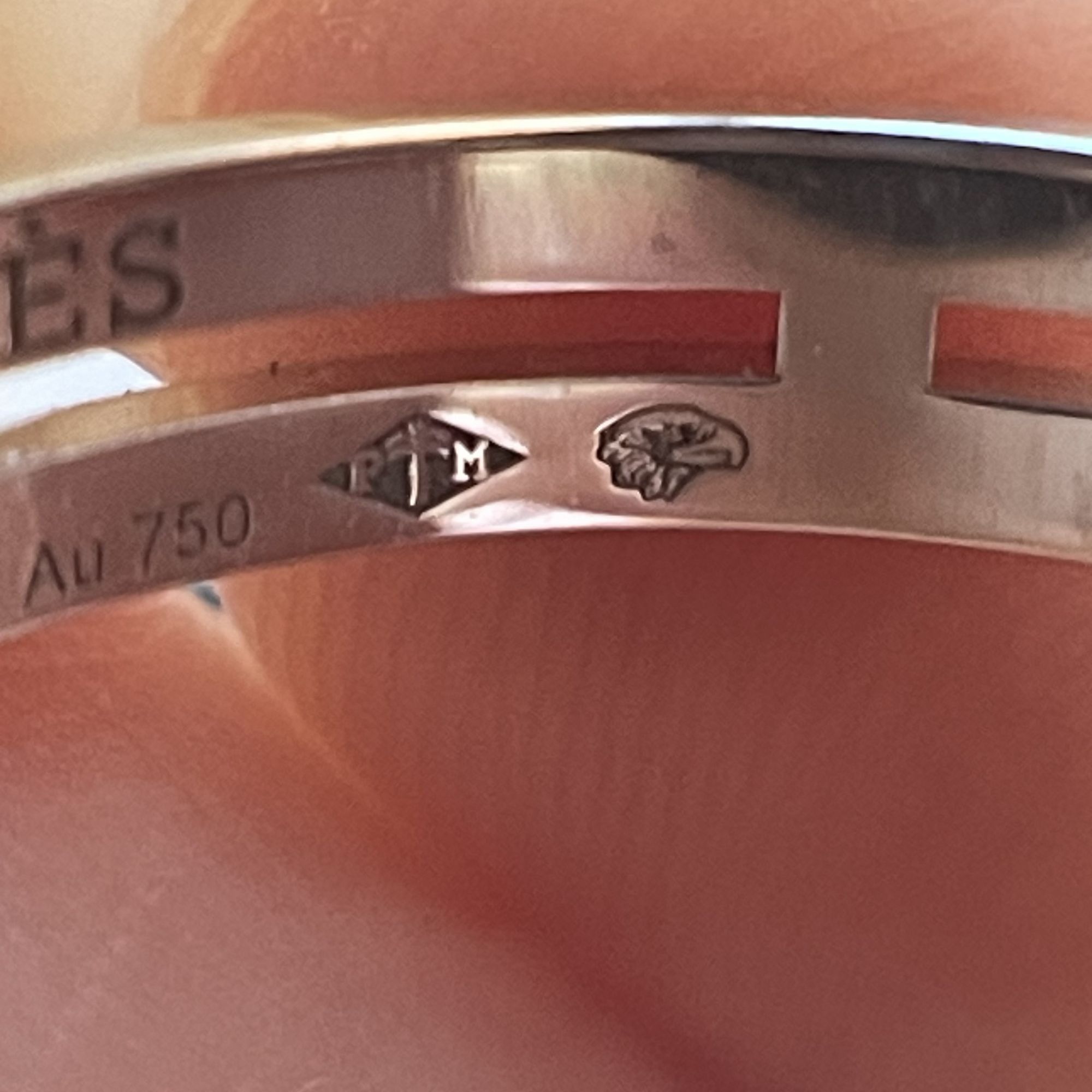 Hermes Hermès White Gold Double Band Ring With Diamond Accents Size Size ONE SIZE - 8 Thumbnail