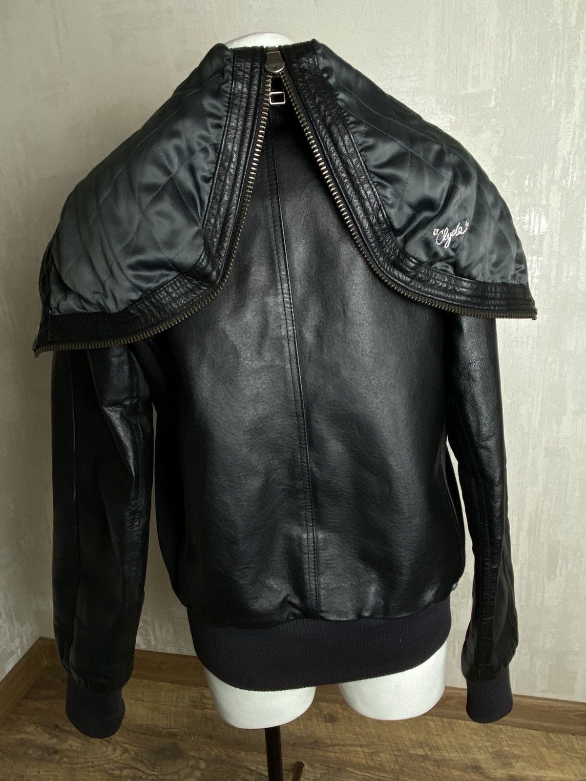 Puma Puma Archive "Clyde" Leather Hooded Jacket Rare Futuristic Size L / US 10 / IT 46 - 9 Thumbnail