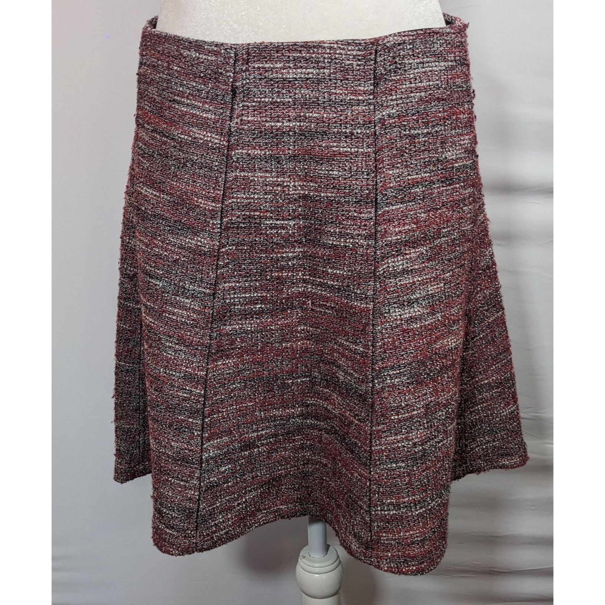 Loft Loft Preppy Pink And Grey Static A-Line Skirt Size 30" / US 8 / IT 44 - 5 Thumbnail