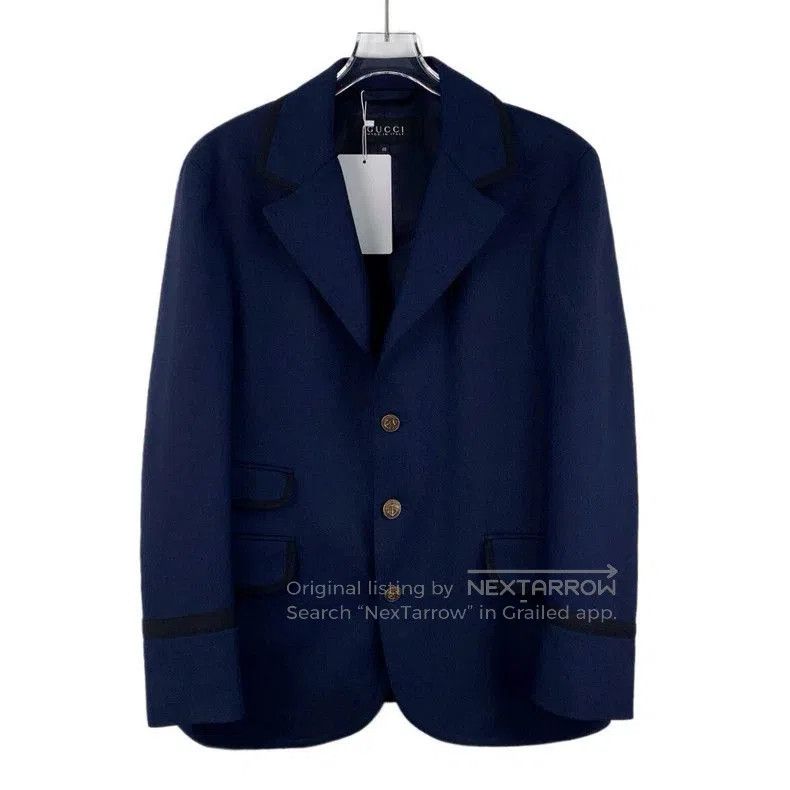 Gucci Gucci Blue Logo Anchor Buckle Blazer. Size US M / EU 48-50 / 2 - 1 Thumbnail