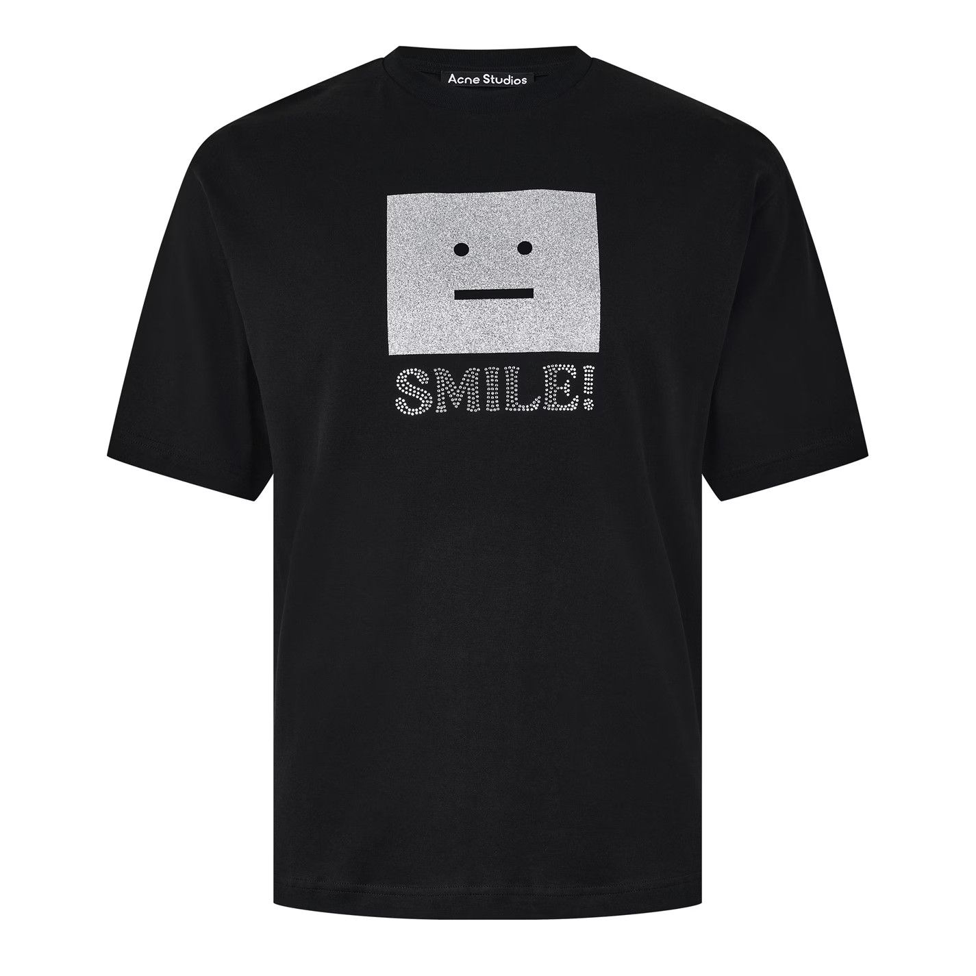 Acne Studios o1g2r1mq0825 Face Logo T-Shirt in Black Size US XS / EU 42 / 0 - 1 Thumbnail