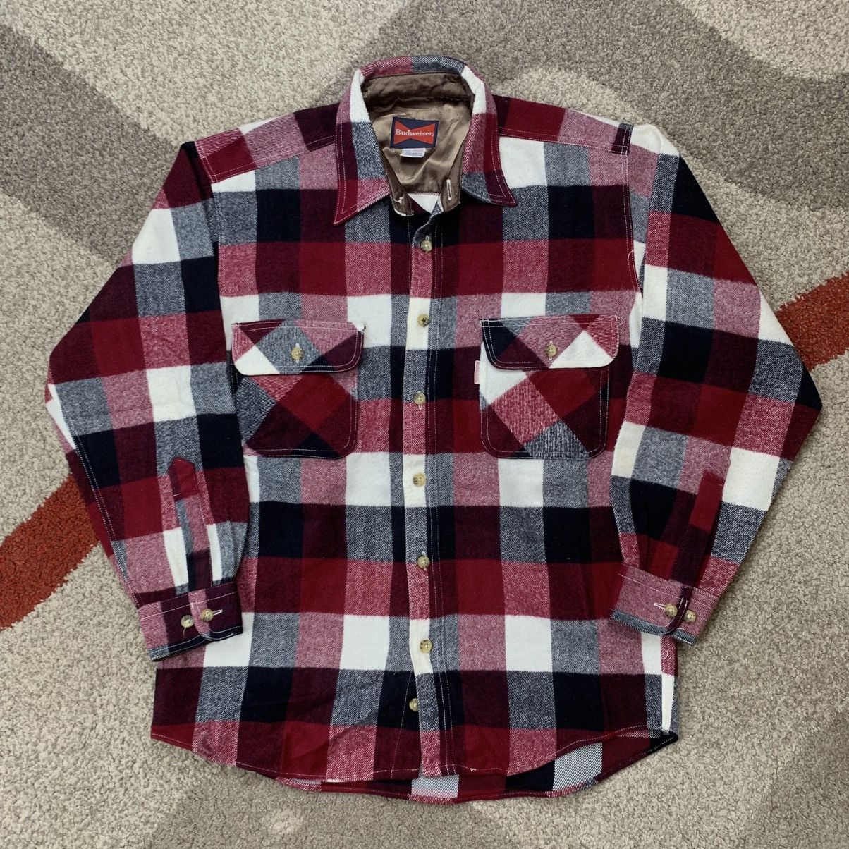 Budweiser Budweiser Flannel shirt vintage Size US M / EU 48-50 / 2 - 2 Thumbnail