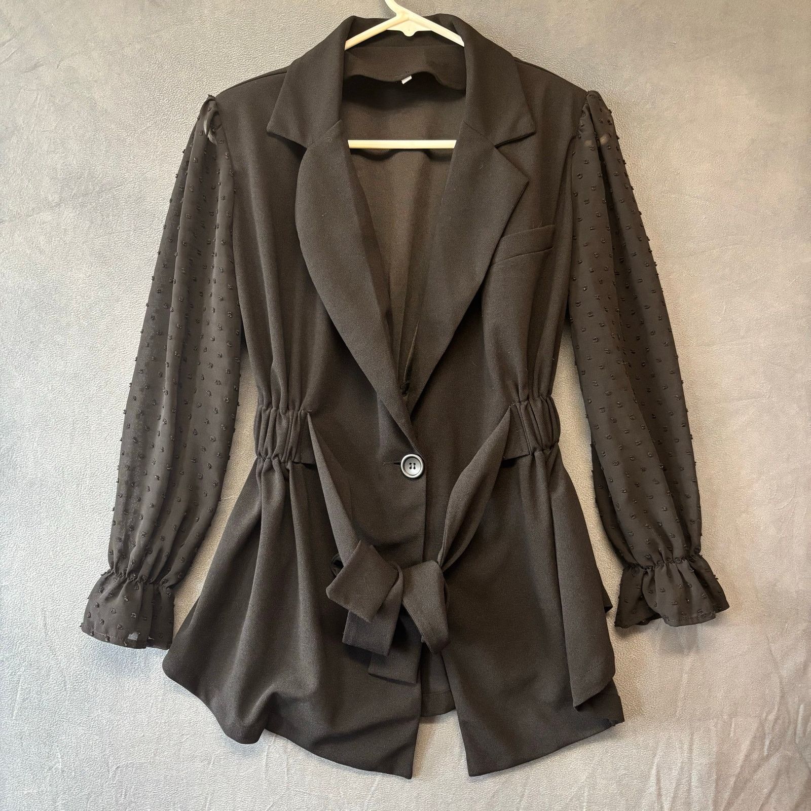 Shein Women's Lightweight Blazer Blouse Polka Dot Tulle Vixen Size XS / US 0-2 / IT 36-38 - 1 Thumbnail