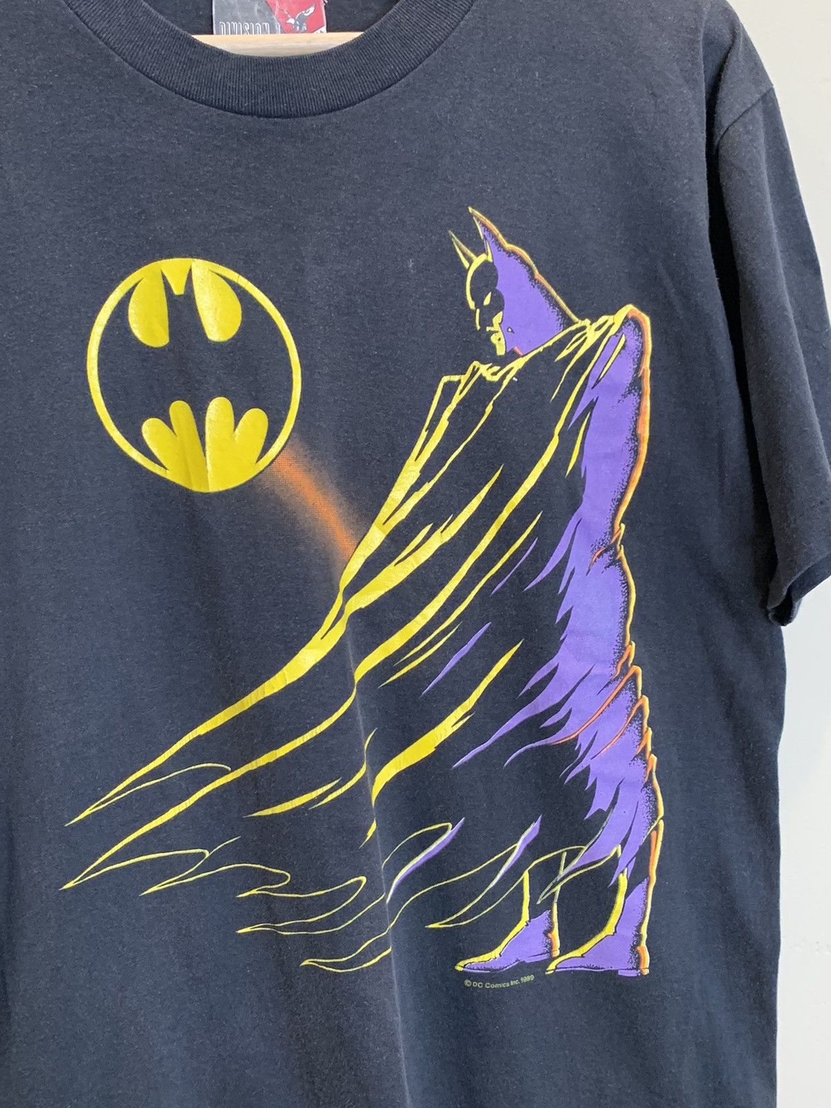 DC Comics × Vintage *RARE* Vintage 1989 Batman Bat Signal Single Stitch DC Shirt Size US L / EU 52-54 / 3 - 2 Thumbnail