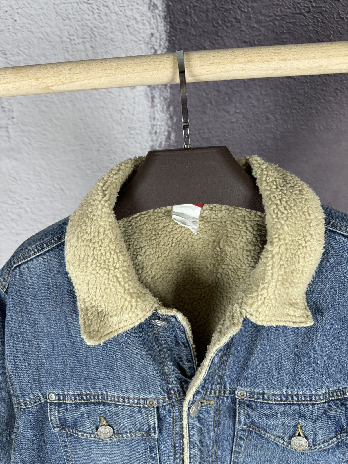 Oakley Vintage y2k Oakley Lined Sherpa Denim Jacket Four Pocket Size US L / EU 52-54 / 3 - 11 Thumbnail
