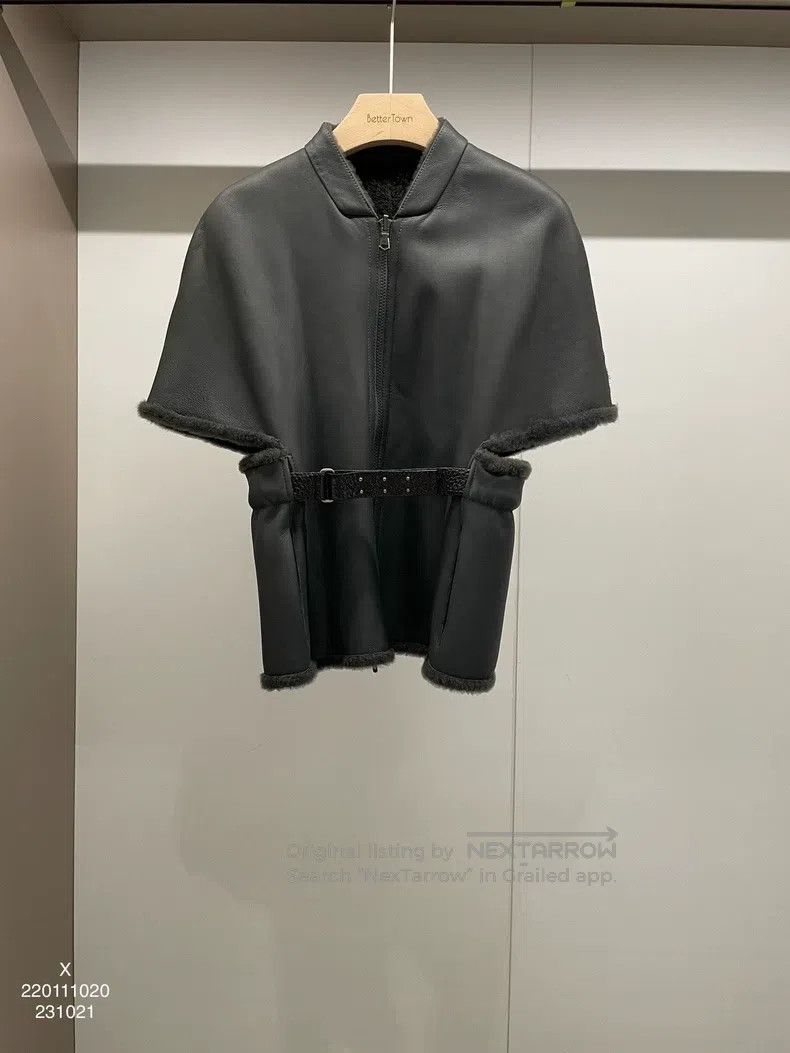 Brunello Cucinelli Brunello Cucinelli Grey Green Two-Sided Lamb Leather Jacke Size XS / US 0-2 / IT 36-38 - 1 Thumbnail