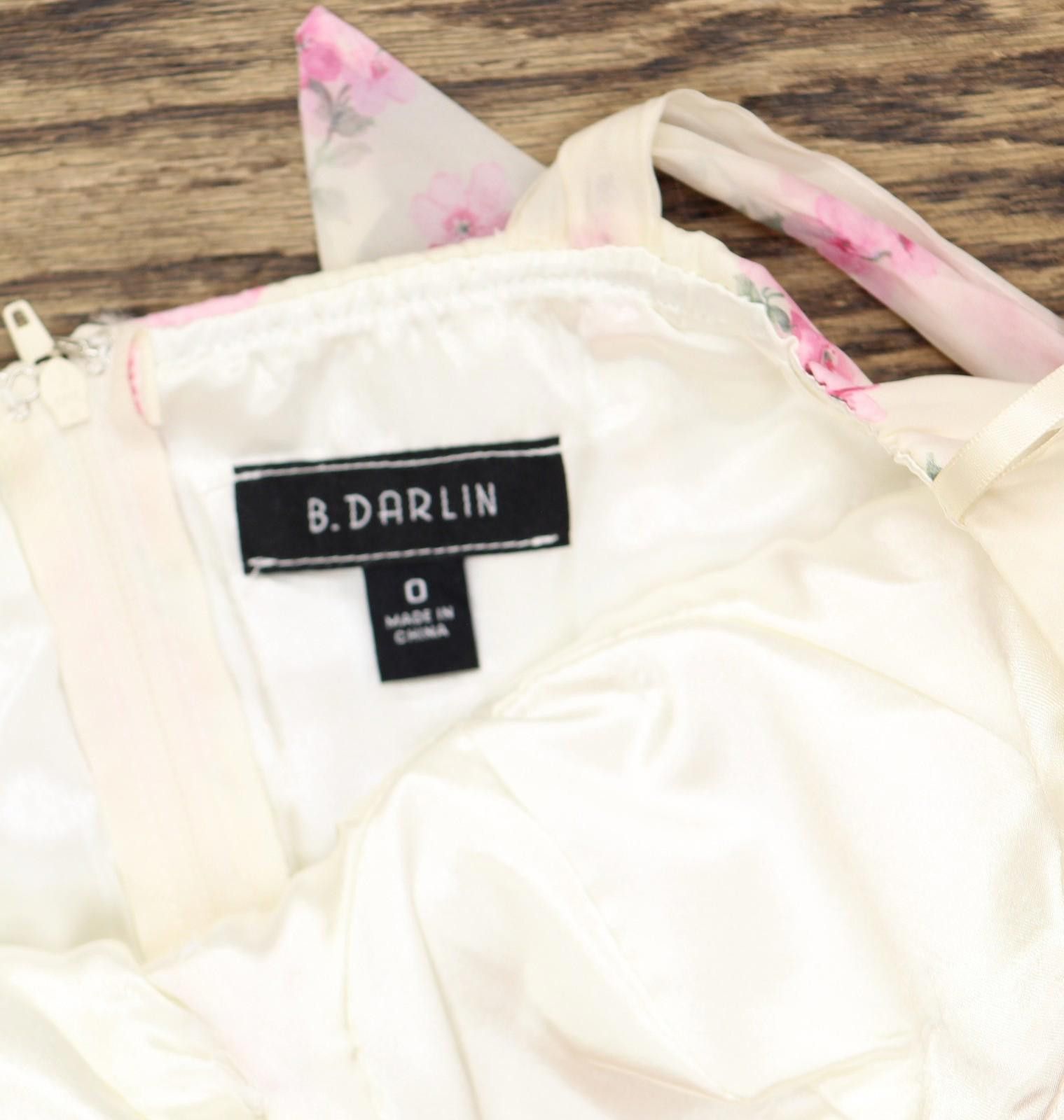 Other Nwt B. Darlin Two Straps Ball Gown Dress Off White / Pink 0 Size XS / US 0-2 / IT 36-38 - 7 Thumbnail