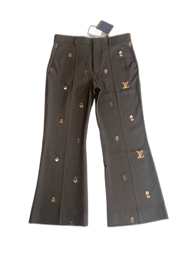 Louis Vuitton SS24 Collaboration Embroidered Flared Pants-yf
