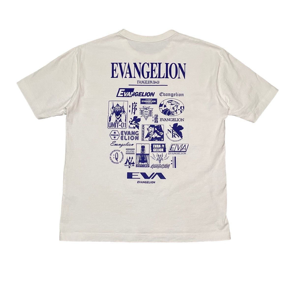 image of Anima x Movie Evangelion: 3.0+1.0 Anime Movie T Shirt Gu in White, Men's (Size Small)