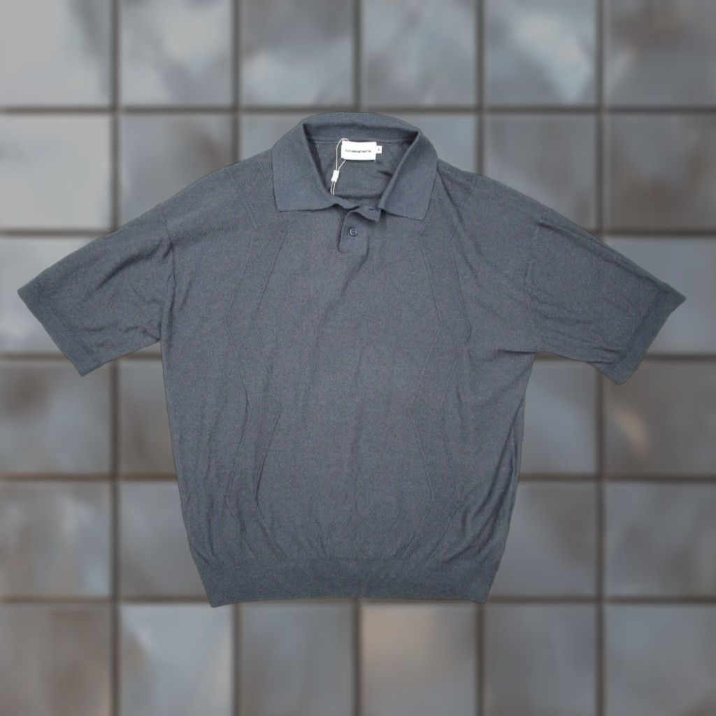 Vintage Espionage Shirt Mens Medium Blue Z Pattern Knit Polo Short Sleeve Pullover Retro Size US M / EU 48-50 / 2 - 1 Thumbnail