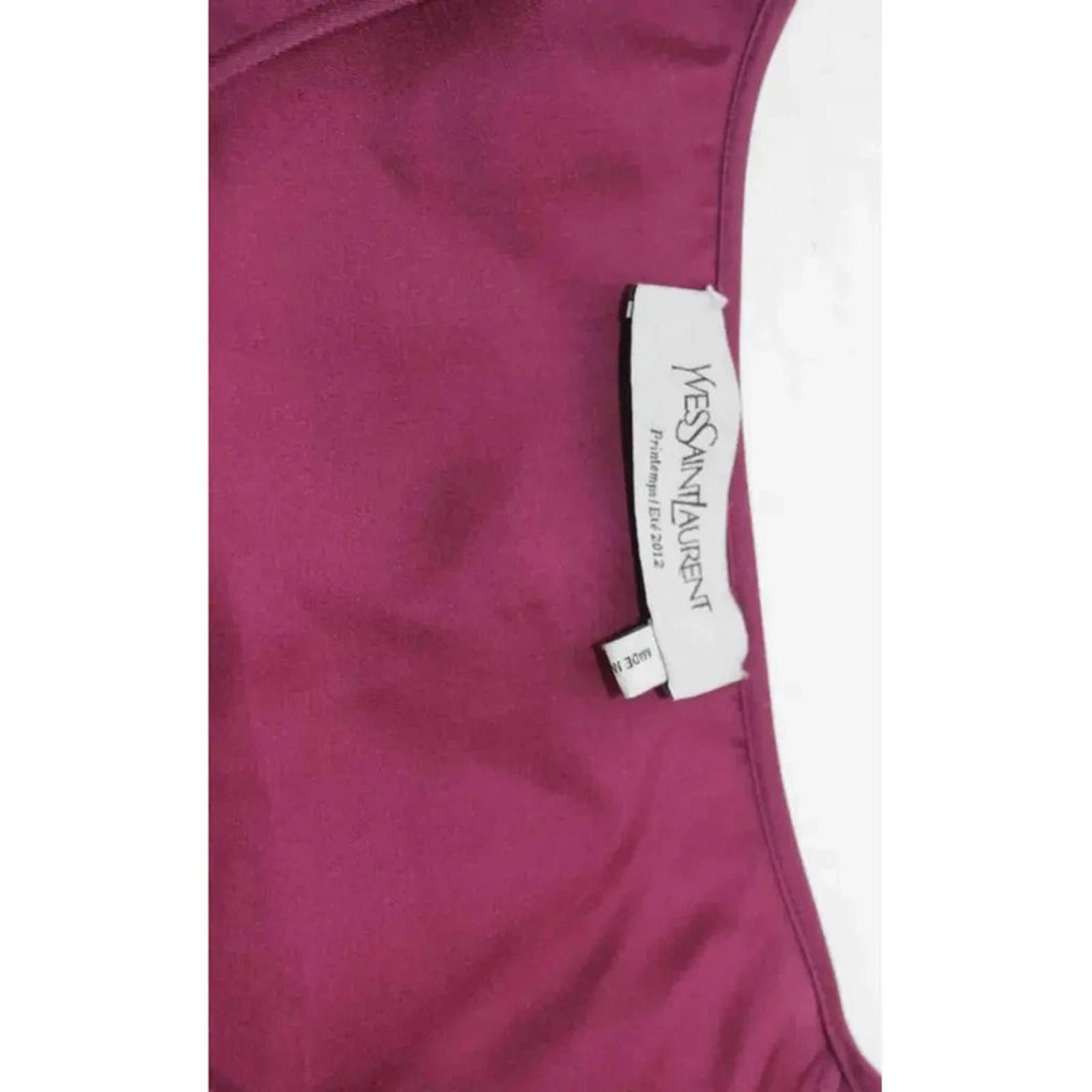 Yves Saint Laurent YSL Yves Saint Laurent 2012 pink purple silk top F38 uk 10 Size M / US 6-8 / IT 42-44 - 4 Thumbnail