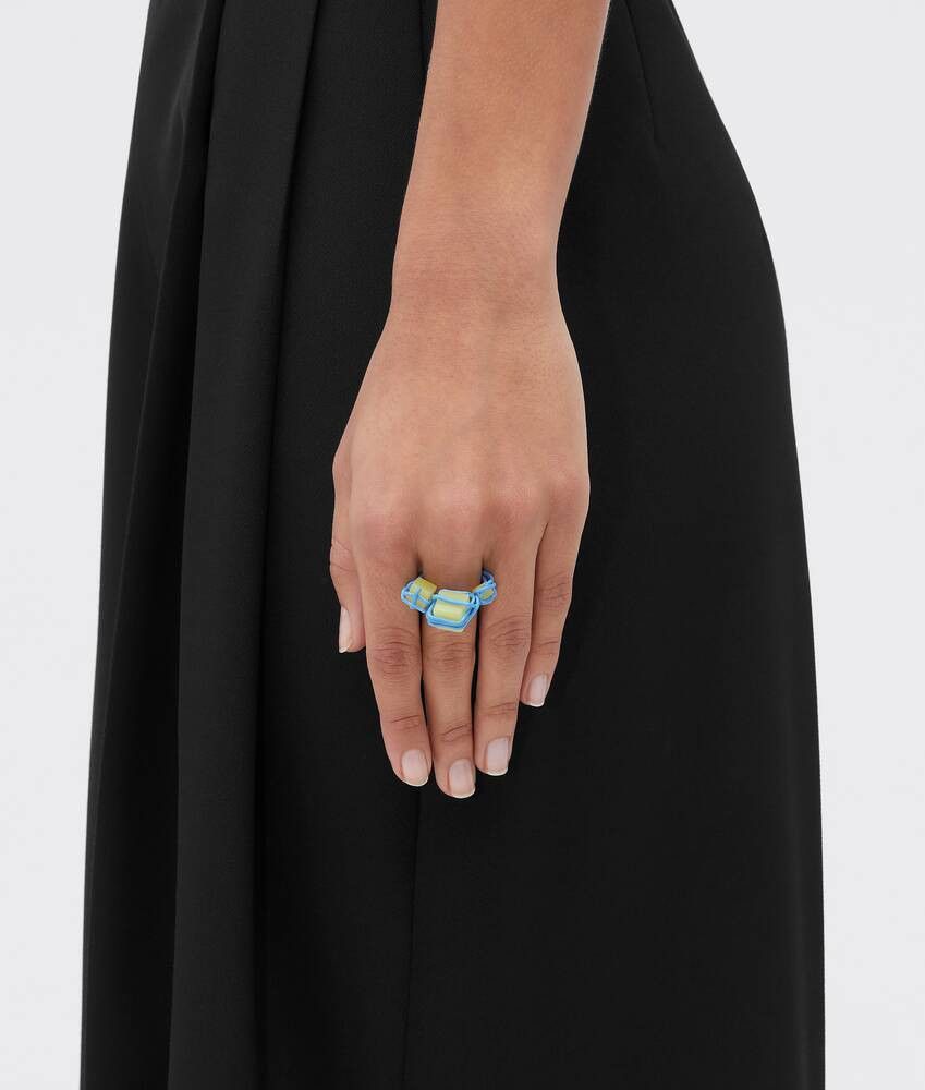 Bottega Veneta o1n1vont1124 Size: 17 / Block Ring in Blue Size ONE SIZE - 5 Thumbnail