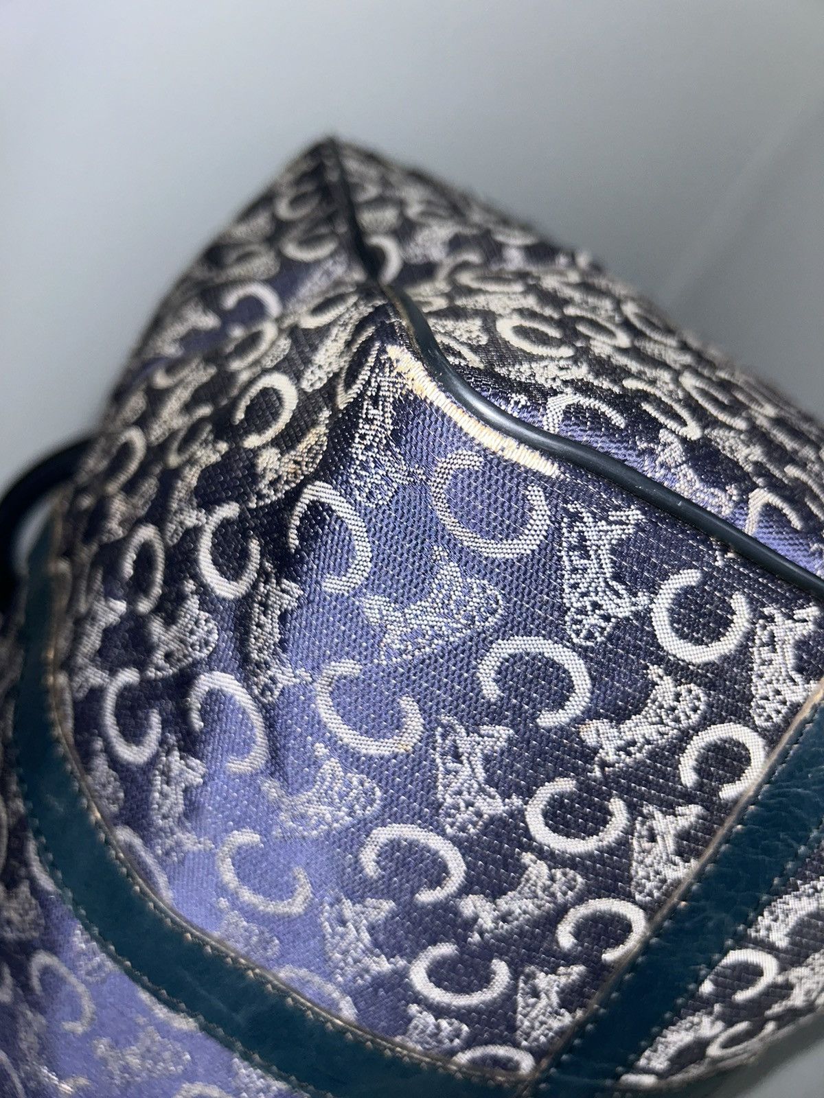Celine Celine CMacadam Canvas Blue Boston Bag Size ONE SIZE - 16 Thumbnail