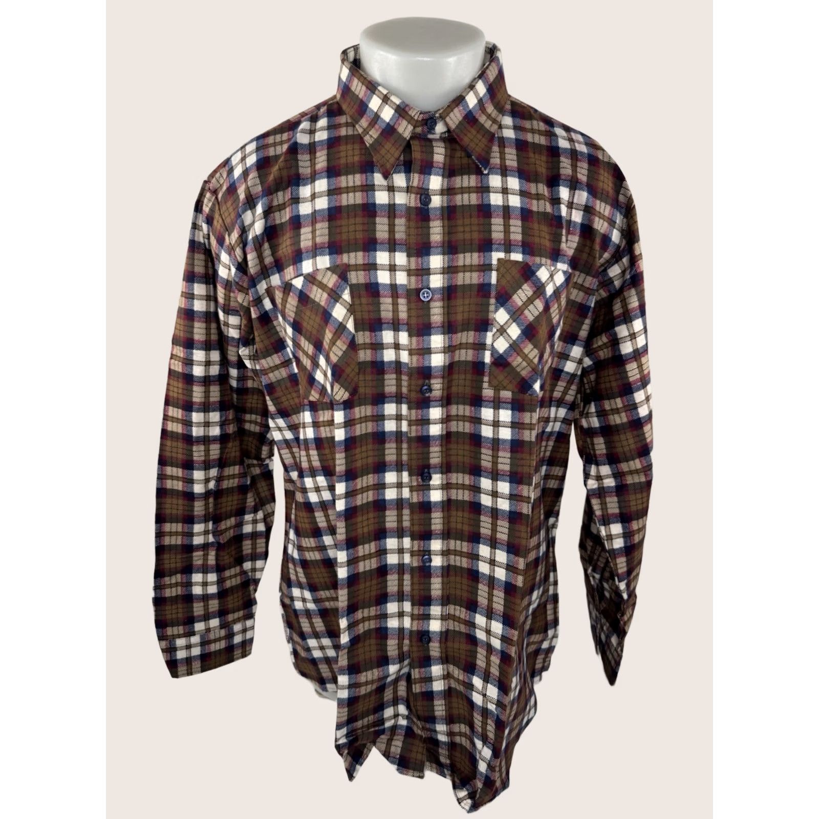 Vintage VINTAGE 1960s Value Line Plaid Shirt XL TALL Sanforized Long Sleeve Size US XL / EU 56 / 4 - 1 Thumbnail