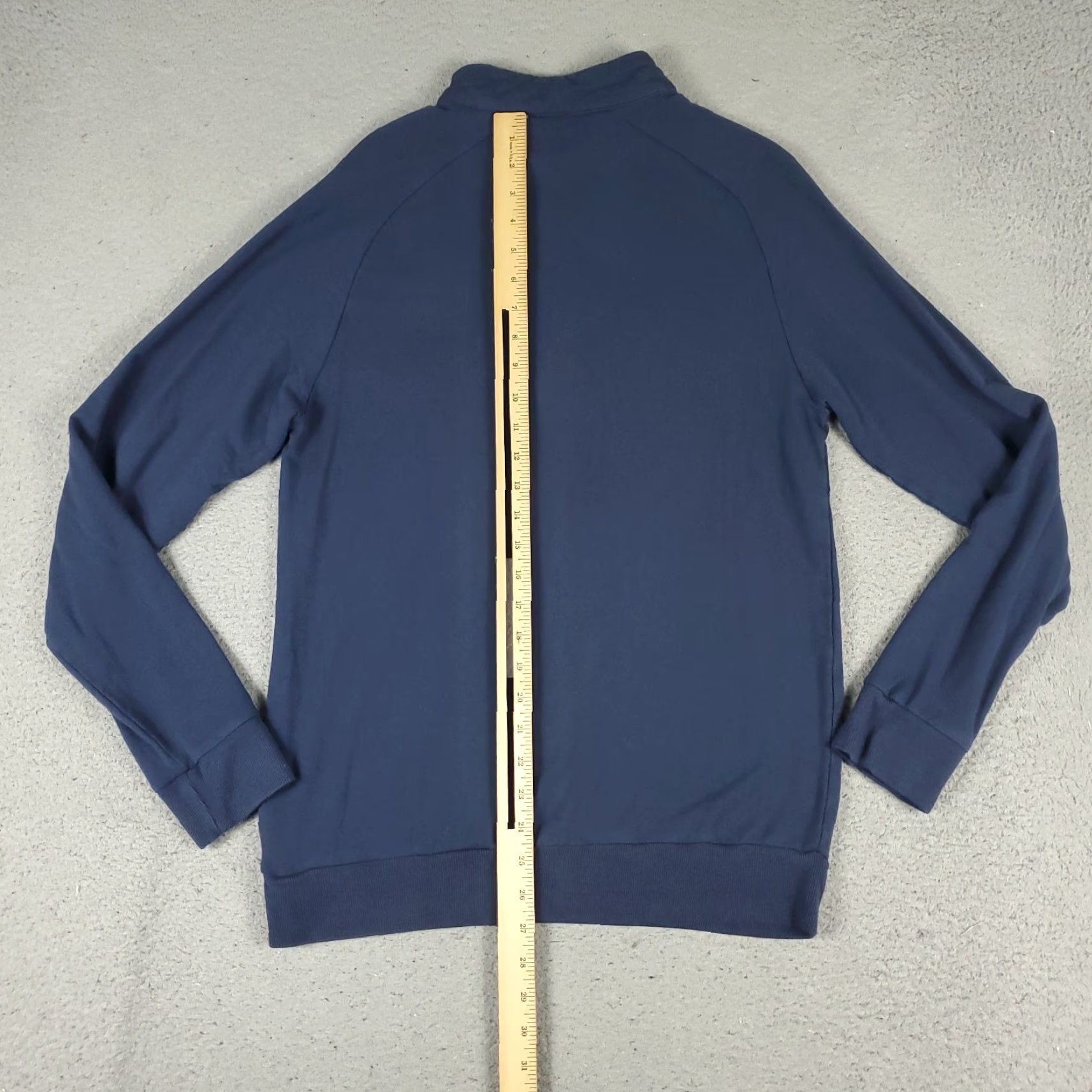 TravisMathew Travis Mathew Mens Size Small Blue 1/4 Zip Pullover Logo Solid Knit Long Sleeve Mock Neck Sweater Size US S / EU 44-46 / 1 - 5 Thumbnail