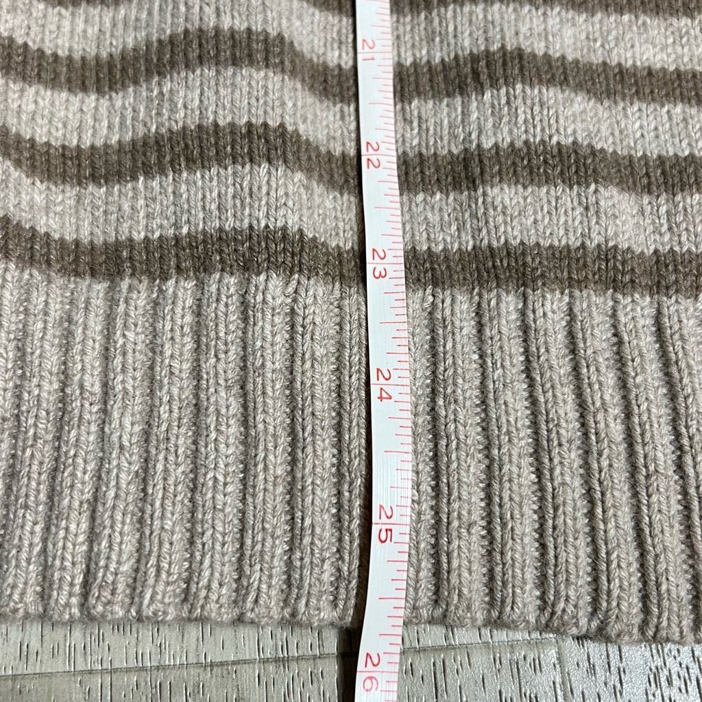 St. John St. John Striped Cardigan Sweater in Dark Alabaster & Light Size S / US 4 / IT 40 - 11 Thumbnail