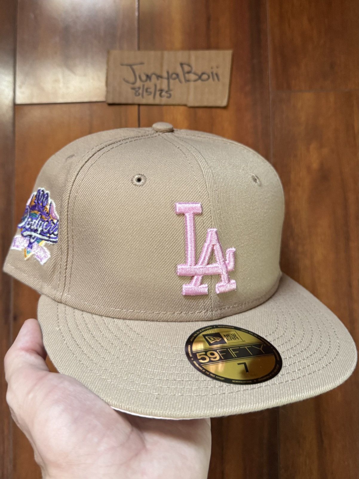 Hat Club Size 7 LA Dodgers 100th Anniversary Patch Sandstorm Fitted Size ONE SIZE - 1 Thumbnail