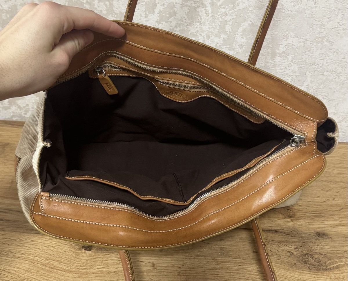 Tod's Tods Canvas Leather Tote Bag Size ONE SIZE - 15 Thumbnail