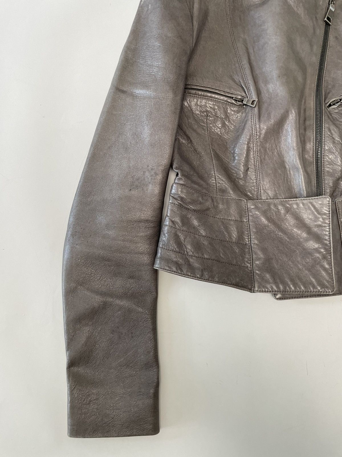 Prada Prada Leather Jacket with velcro straps Size S / US 4 / IT 40 - 6 Thumbnail