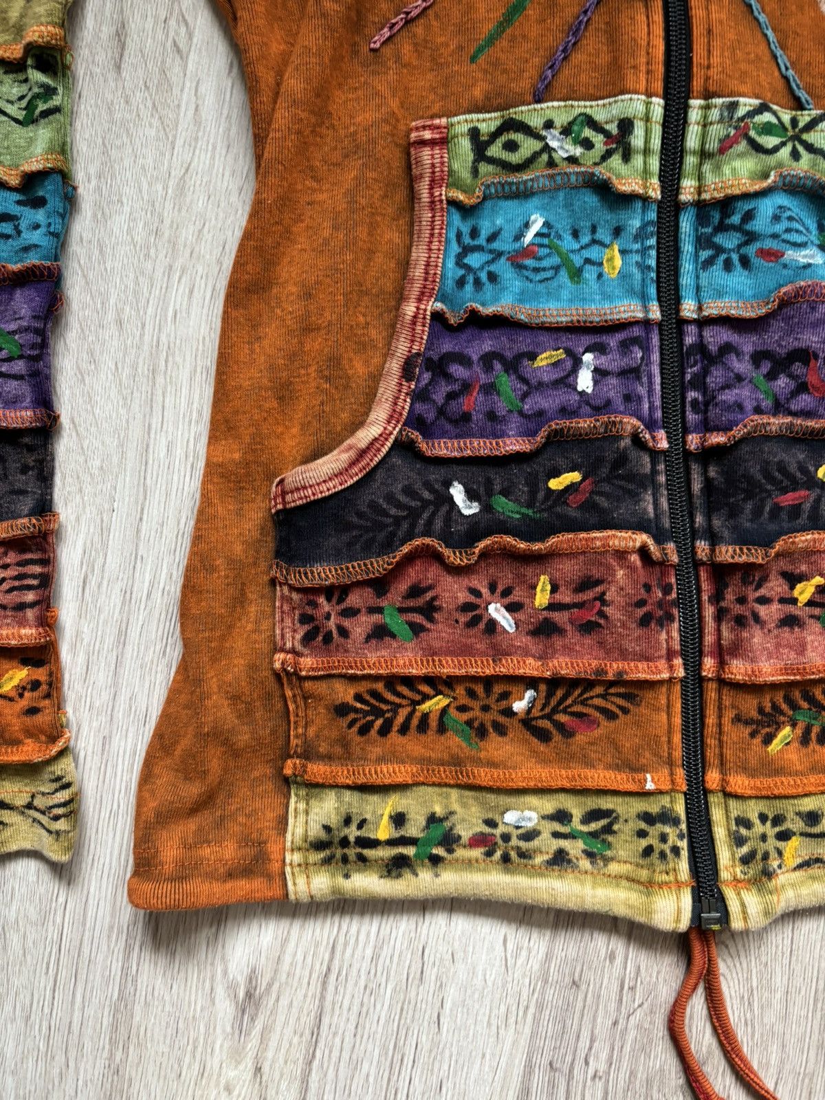Other Ezhippie Nepal Cotton Patchwork Hoodie Festival Rainbow Size M / US 6-8 / IT 42-44 - 3 Thumbnail
