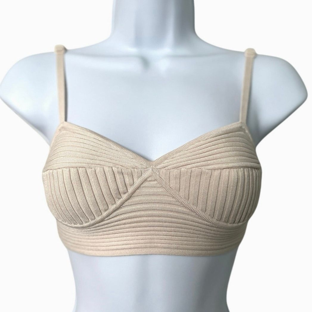 Jonathan Simkhai Jonathan Simkhai Ribbed Stretch Bustier Crop Top S Size S / US 4 / IT 40 - 1 Thumbnail