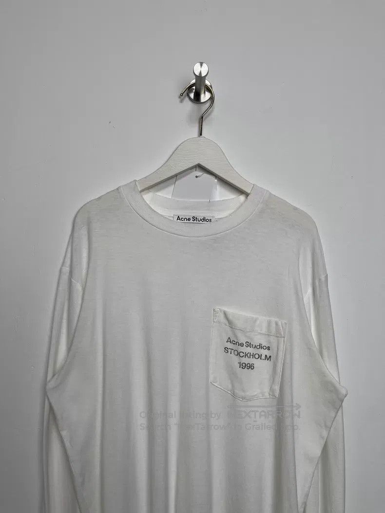 Acne Studios Acne Studios Water-Washed Pocket Printed Logo Long Sleeve Size XS / US 0-2 / IT 36-38 - 3 Thumbnail
