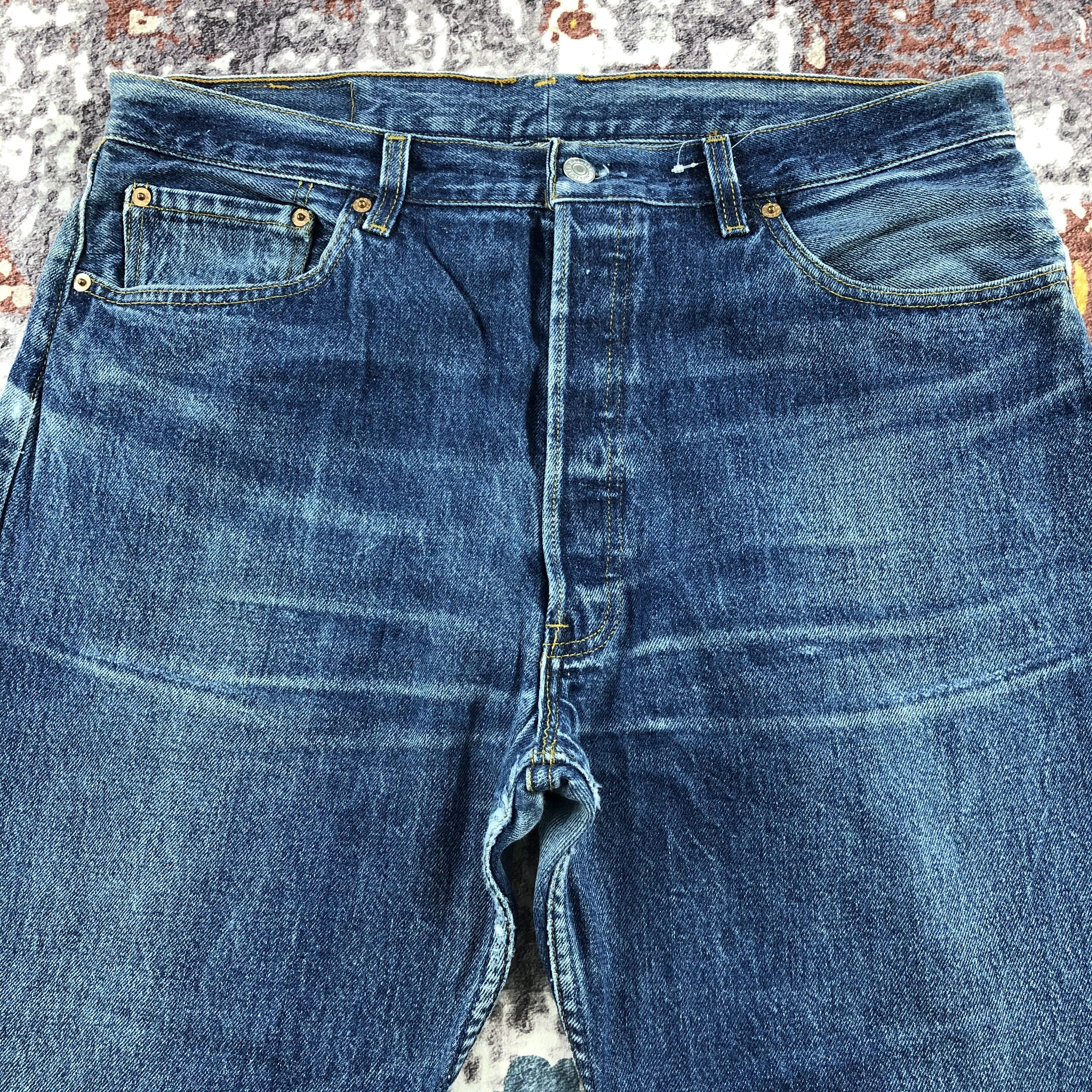 Levi's × Vintage 90s Vintage Blue Wash Levis 501 Jeans-JM2300 Size US 36 / EU 52 - 3 Thumbnail