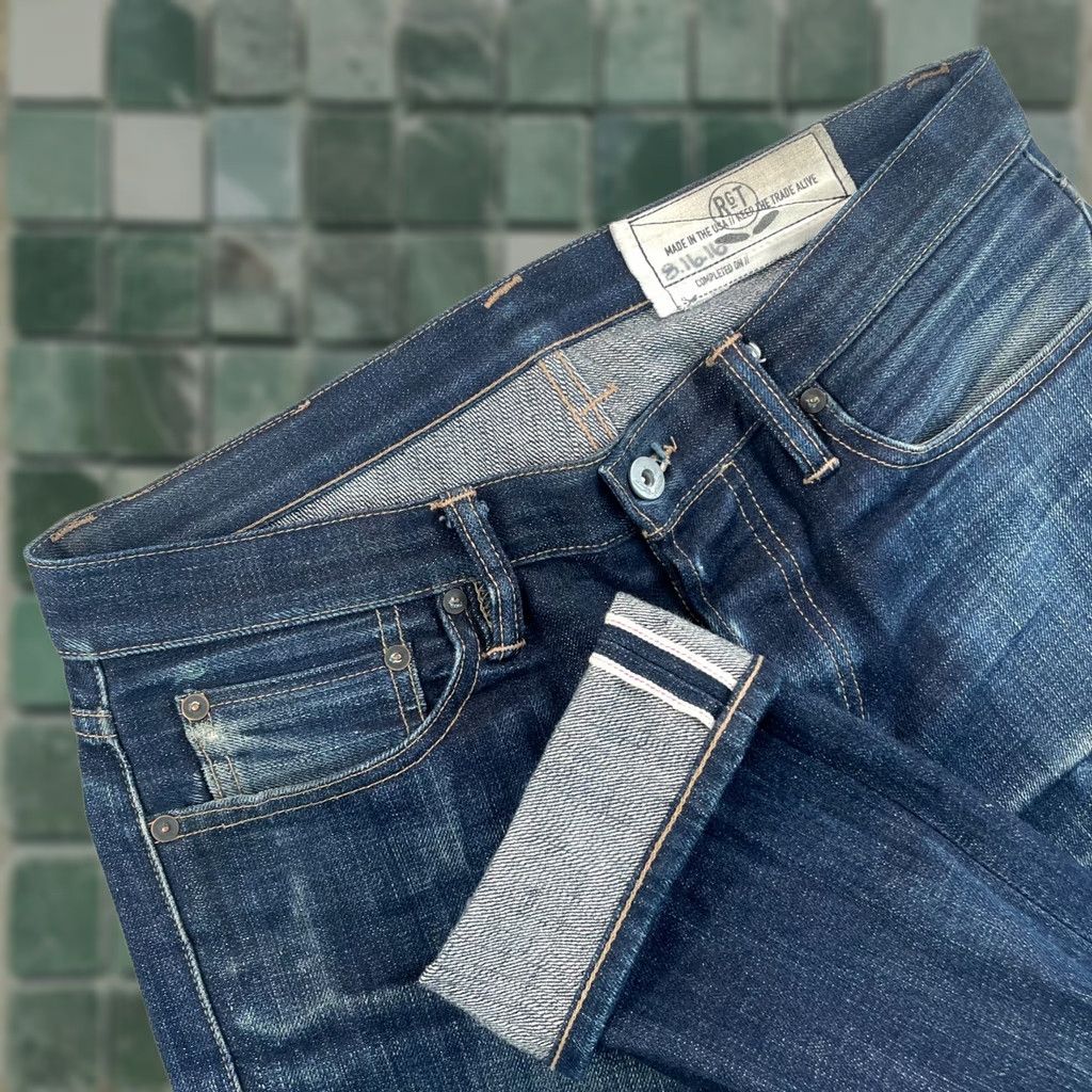 Rogue Territory Rogue Territory Jeans SK Men 32x36 15.25oz Selvedge Japanese Denim 6 Pocket Slim Straight Blue repeated? Size US 32 / EU 48 - 1 Thumbnail
