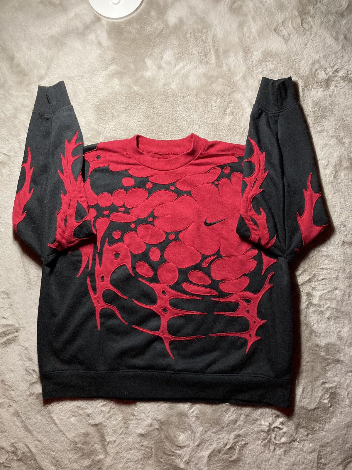 Nike × Vintage ⛩️Nike sweatshirt custom vintage y2k eye boxy distressed rare Size US L / EU 52-54 / 3 - 9 Thumbnail