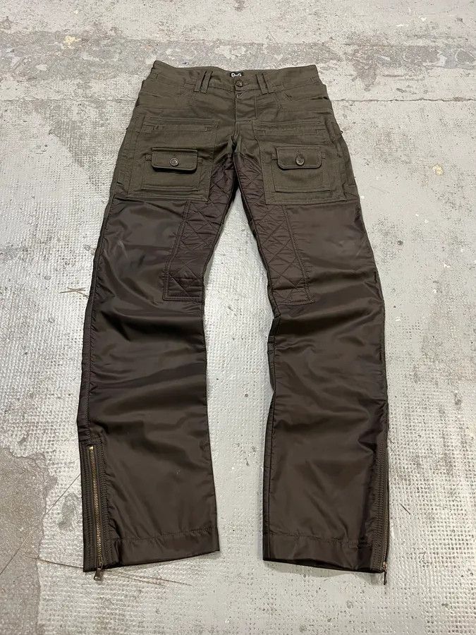 Dolce & Gabbana AW2008 Dolce & Gabbana Hybrid Khaki Nylon Cargo Pants Size US 32 / EU 48 - 1 Thumbnail