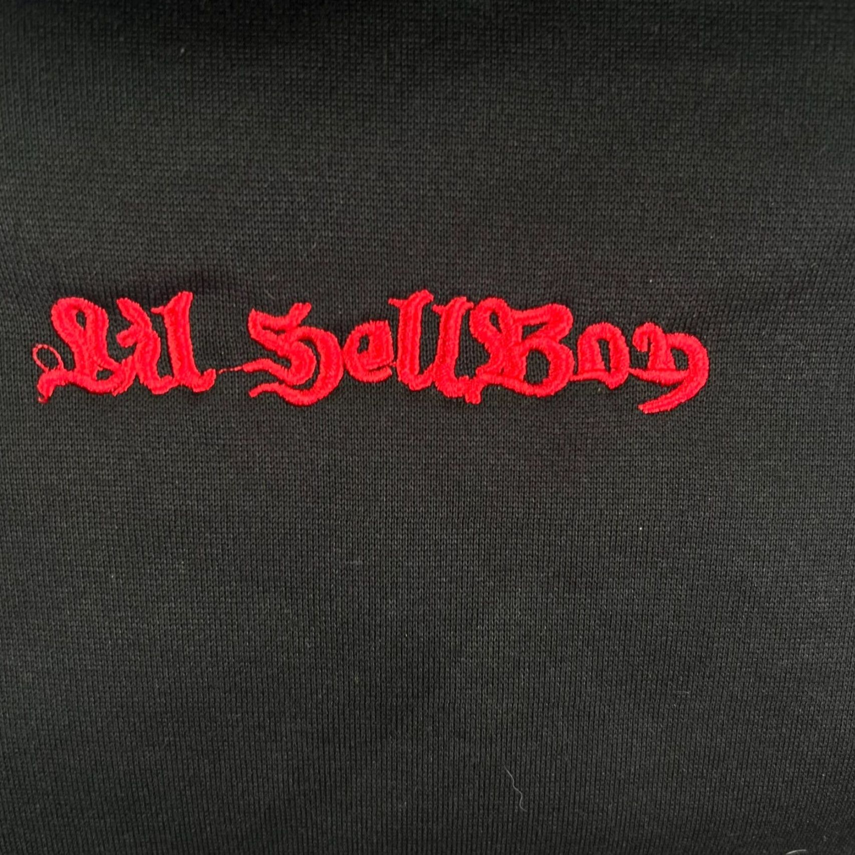 Vintage LIL Hell Bod Hooded costume Sweatshirt Womens 2XL Black Cat Black Widow Geometric Pattern Pullover Hooded Halloween Theme Size XXL / US 16-18 / IT 52-54 - 2 Thumbnail