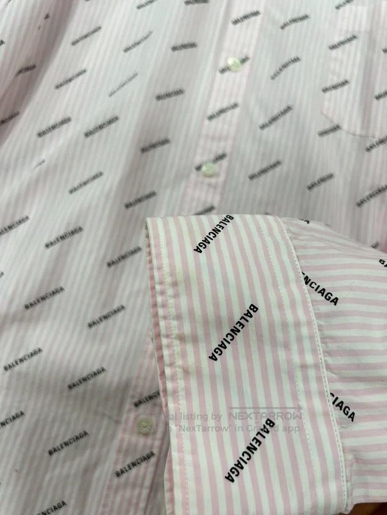 Balenciaga Balenciaga Pink logo lettering print shirt Size XS / US 0-2 / IT 36-38 - 8 Thumbnail
