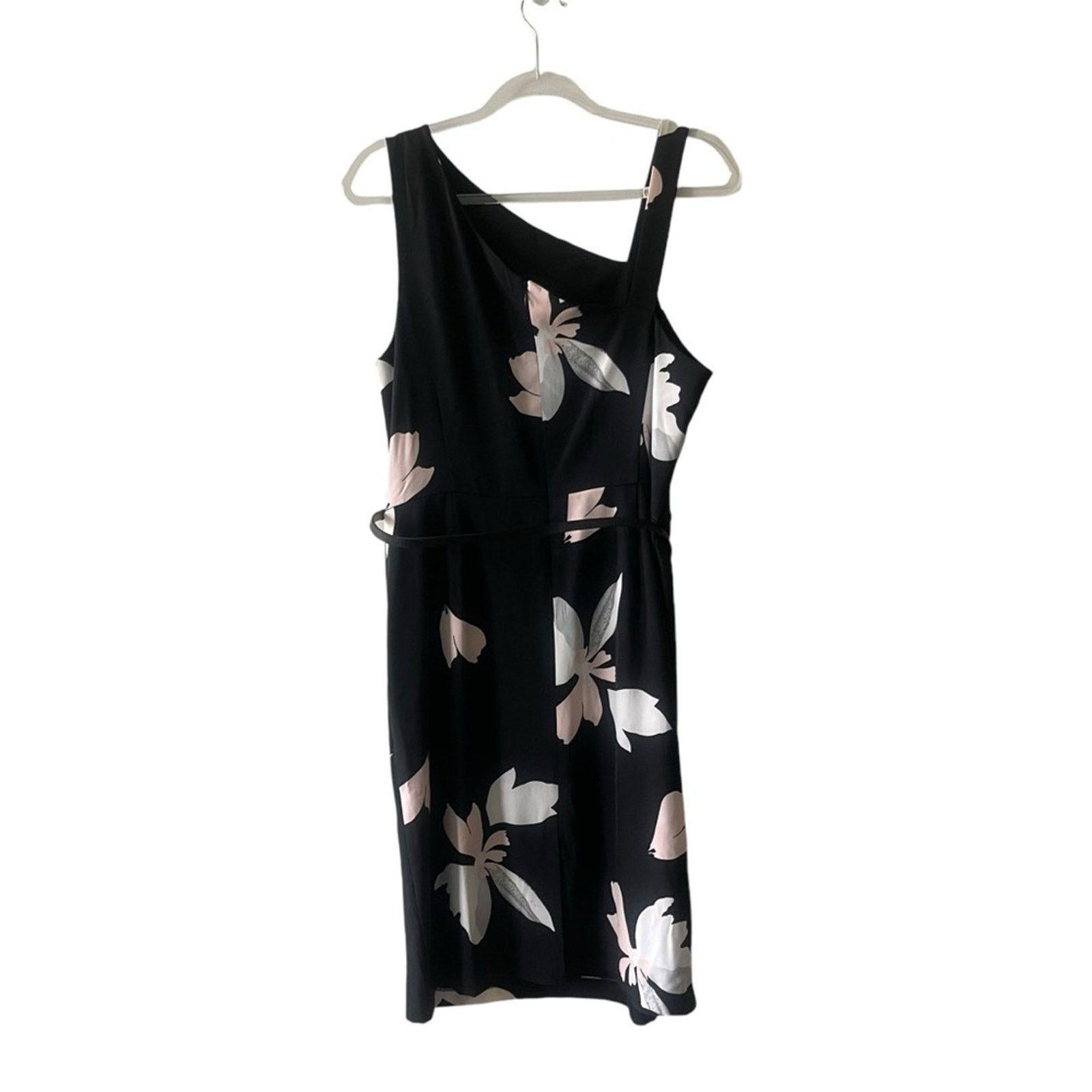 Jones New York Jones New York Floral Asymmetrical Sleeveless Belted Dress Size XL / US 12-14 / IT 48-50 - 4 Thumbnail