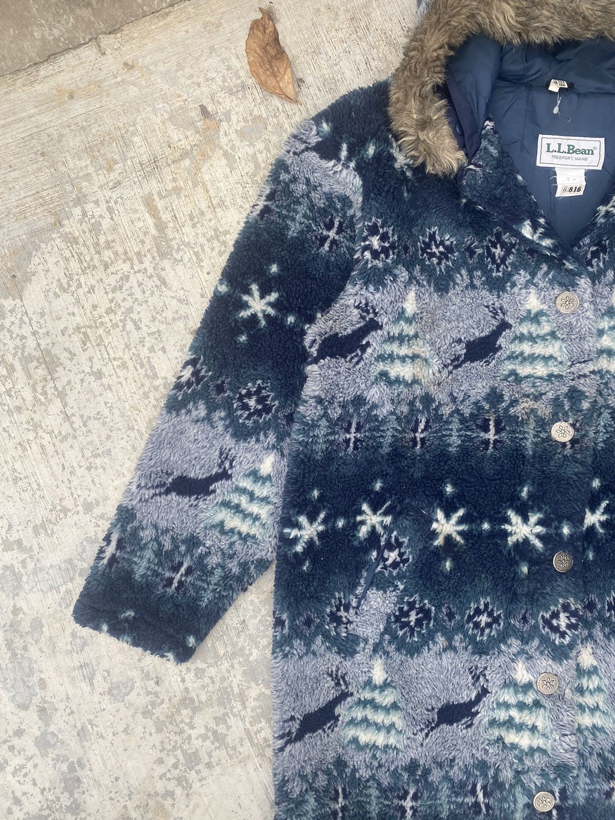 L.L. Bean × Vintage AW Vintage L.L Bean Freeport. Maine Printed Fleece Size US L / EU 52-54 / 3 - 6 Thumbnail