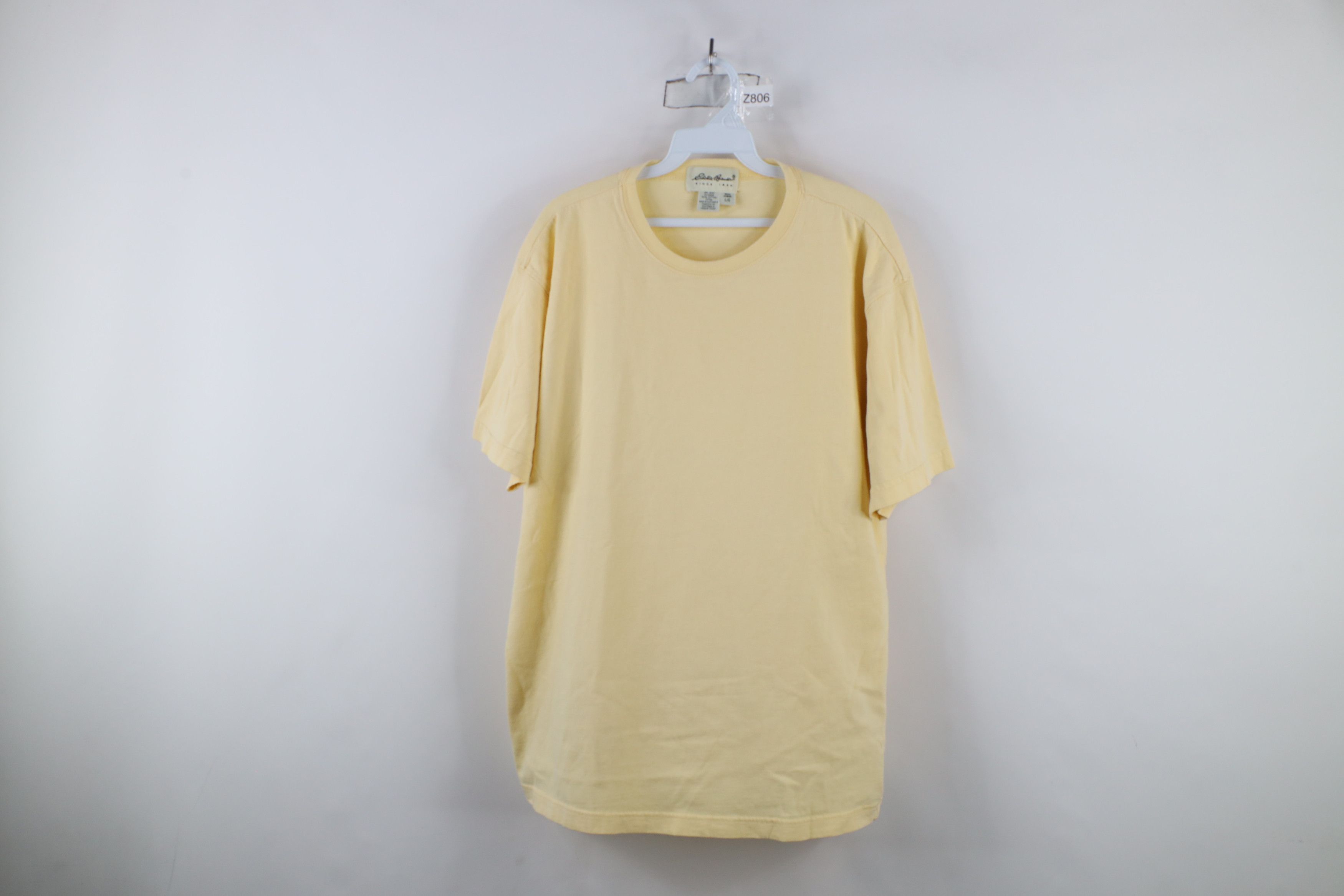 Eddie Bauer × Vintage Vintage 90s Eddie Bauer Cotton Short Sleeve T-Shirt Yellow Size US L / EU 52-54 / 3 - 1 Thumbnail