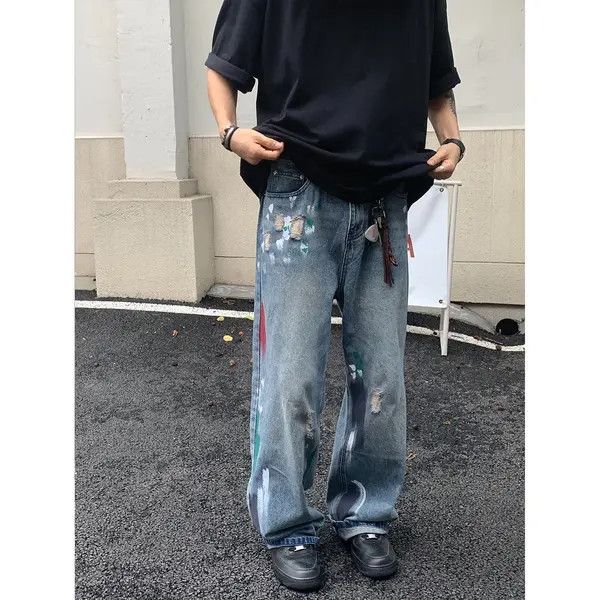 Japanese Brand Retro punk denim pants Size US 31 - 1 Thumbnail