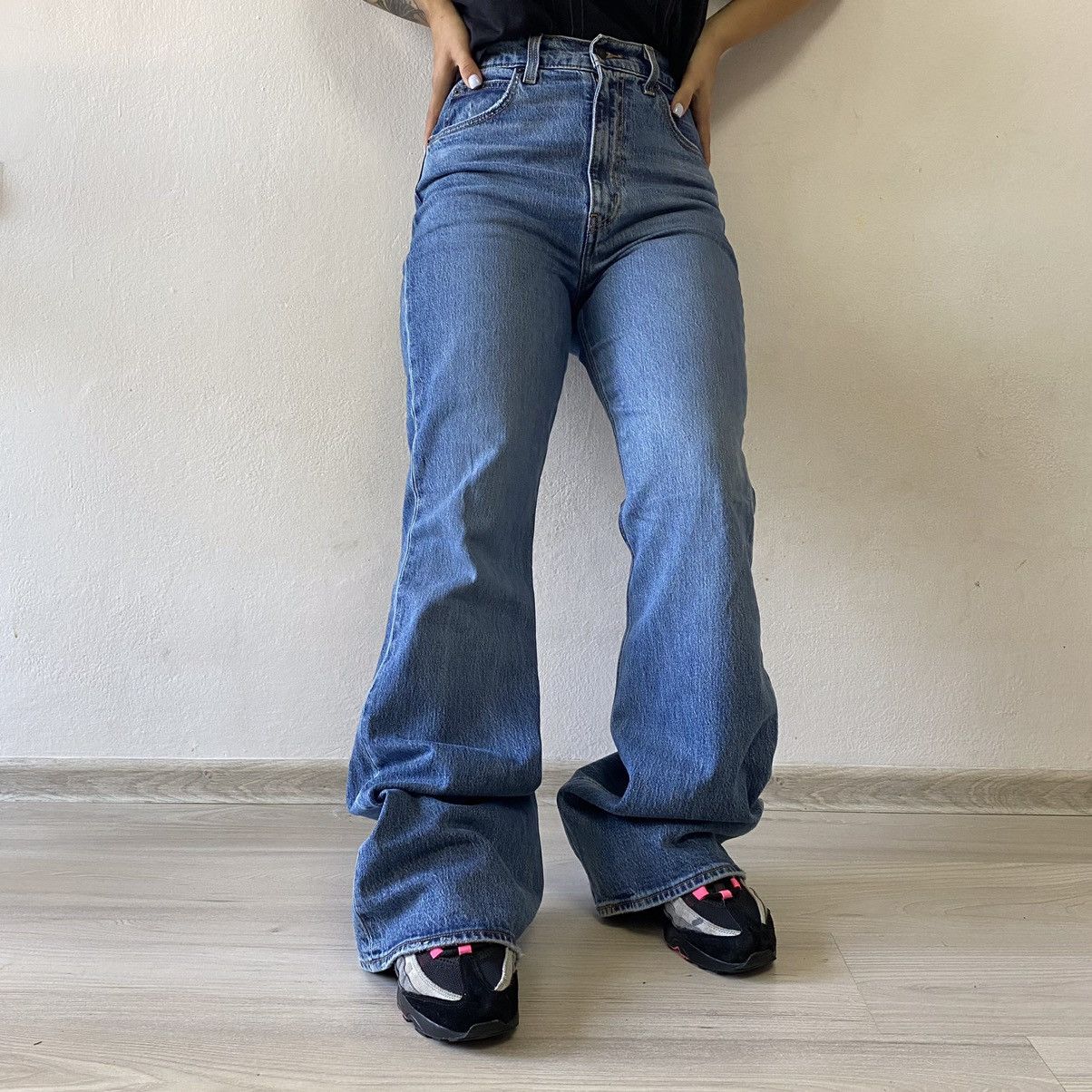 Jean × Vintage Heavy Washed Faded Navy Ripped Baggy Levis Jeans Size 28" / US 6 / IT 42 - 3 Thumbnail