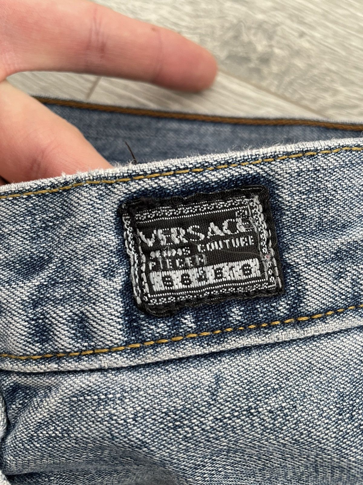 Designer × Versace Jeans Couture × Vintage Vintage Versace Archive Denim Jeans Blue Pants 90s 80s Size US 32 / EU 48 - 4 Thumbnail