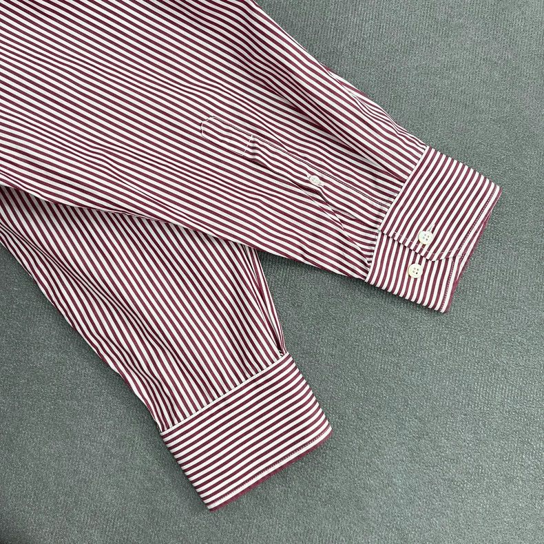 Balenciaga Balenciaga size 40 Oversize back logo ribbon striped shirt Size L / US 10 / IT 46 - 3 Thumbnail
