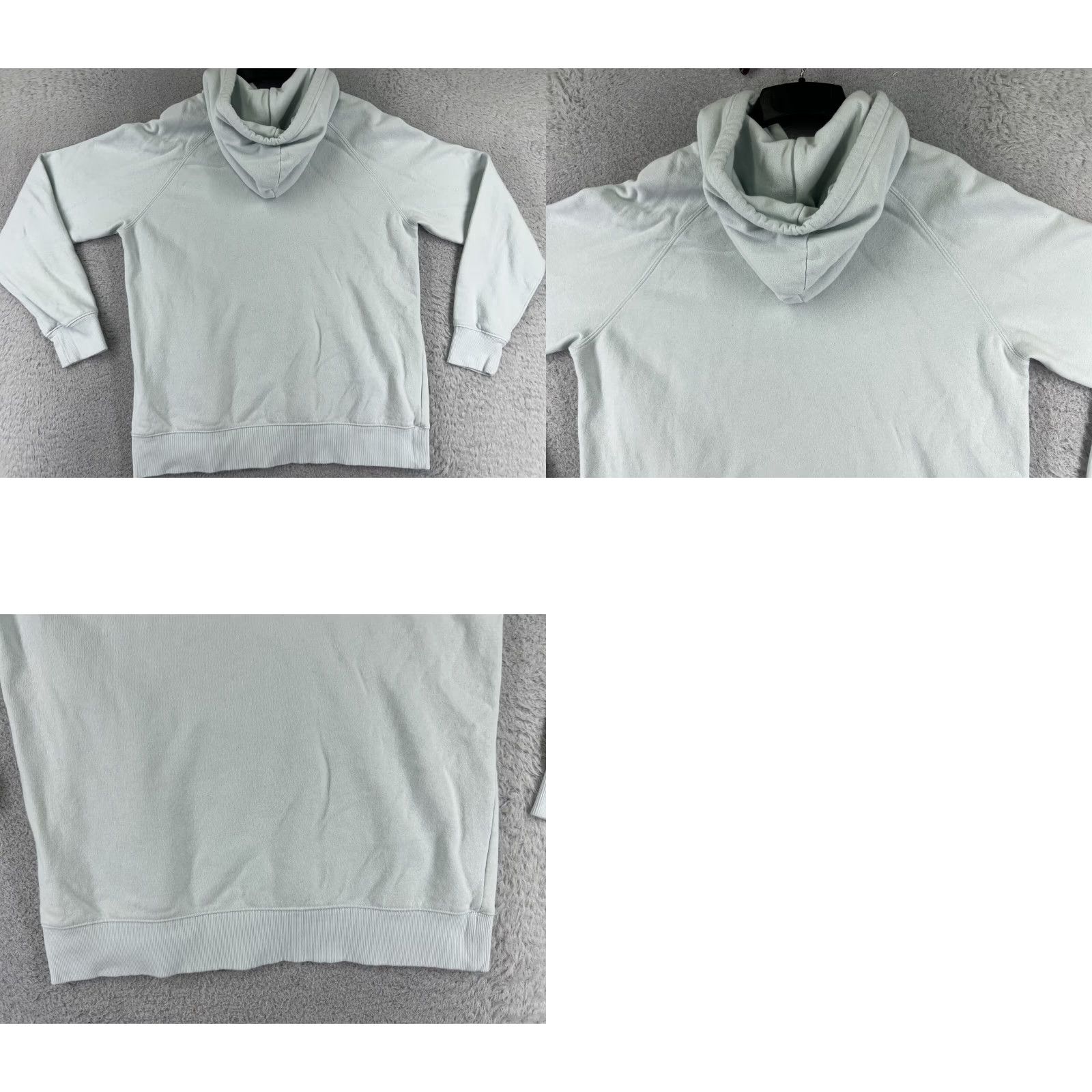 The North Face The North Face Hoodie Mens L Blue Logo Pullover Sweatshirt Solid Jersey Cotton Blend Size L / US 10 / IT 46 - 9 Thumbnail
